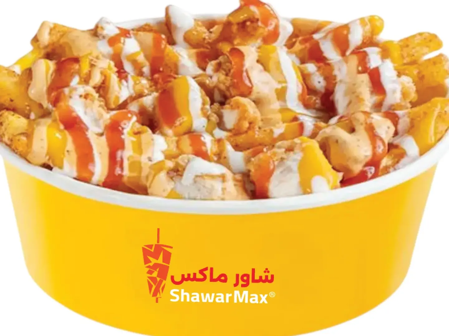 شاورما دجاج وبطاطس مقلية بالجبنة