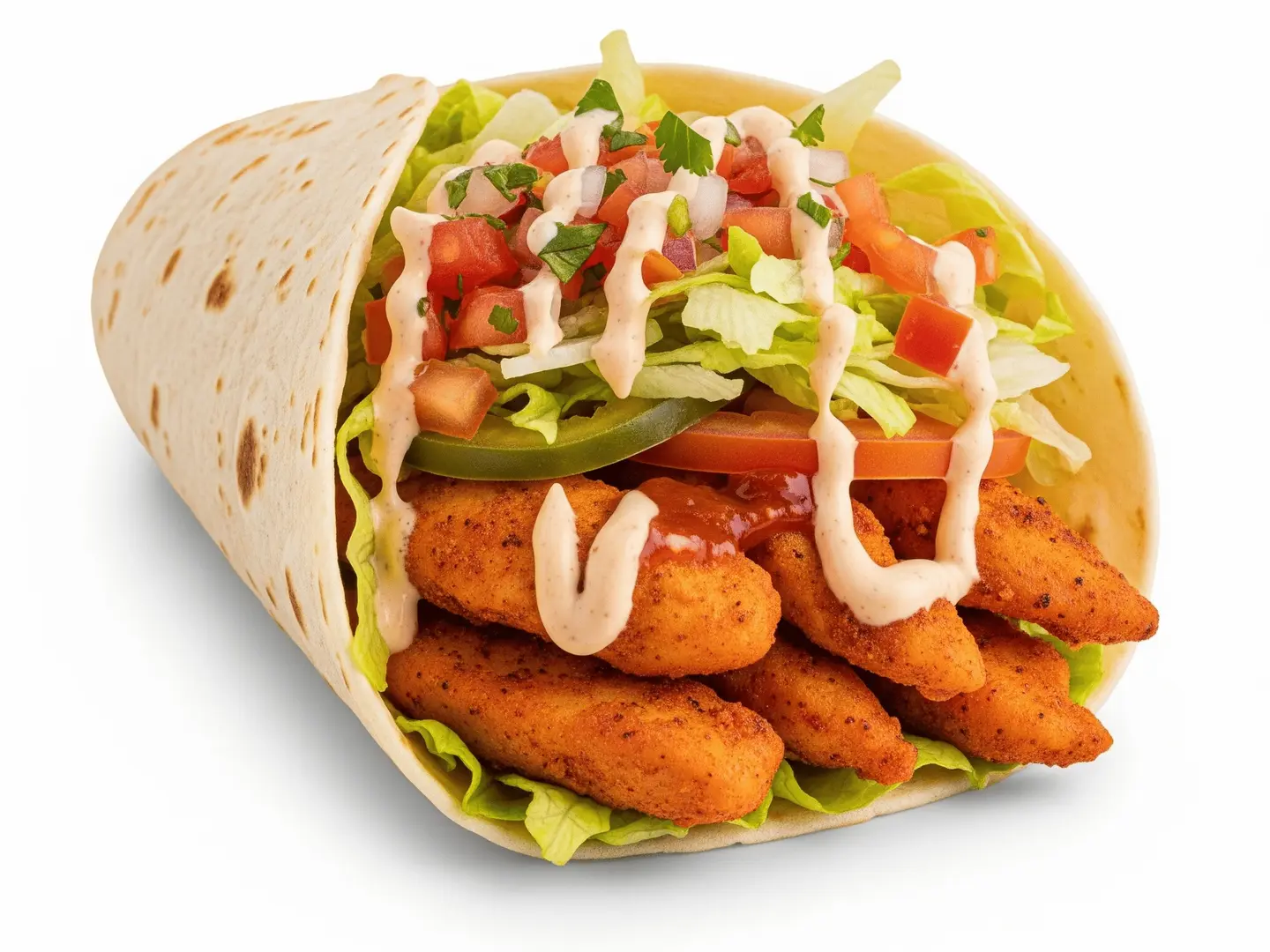 ساندويتش دجاج مكسيكي خبز تورتيلا