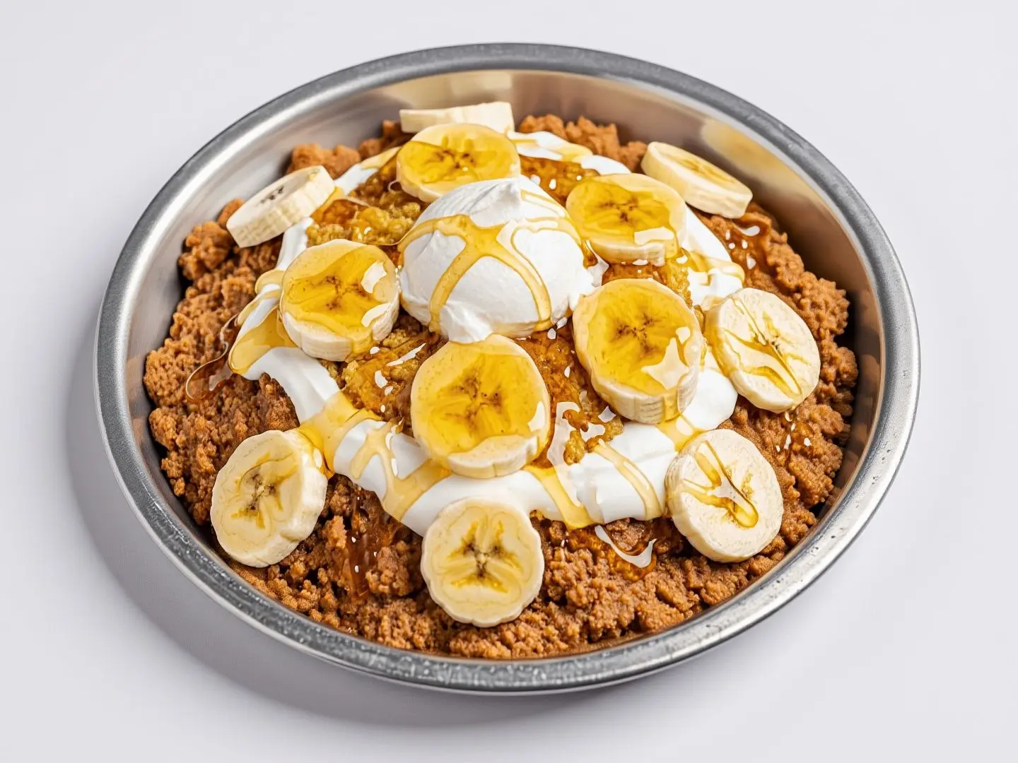 طبق معصوب قشطة بدون عسل