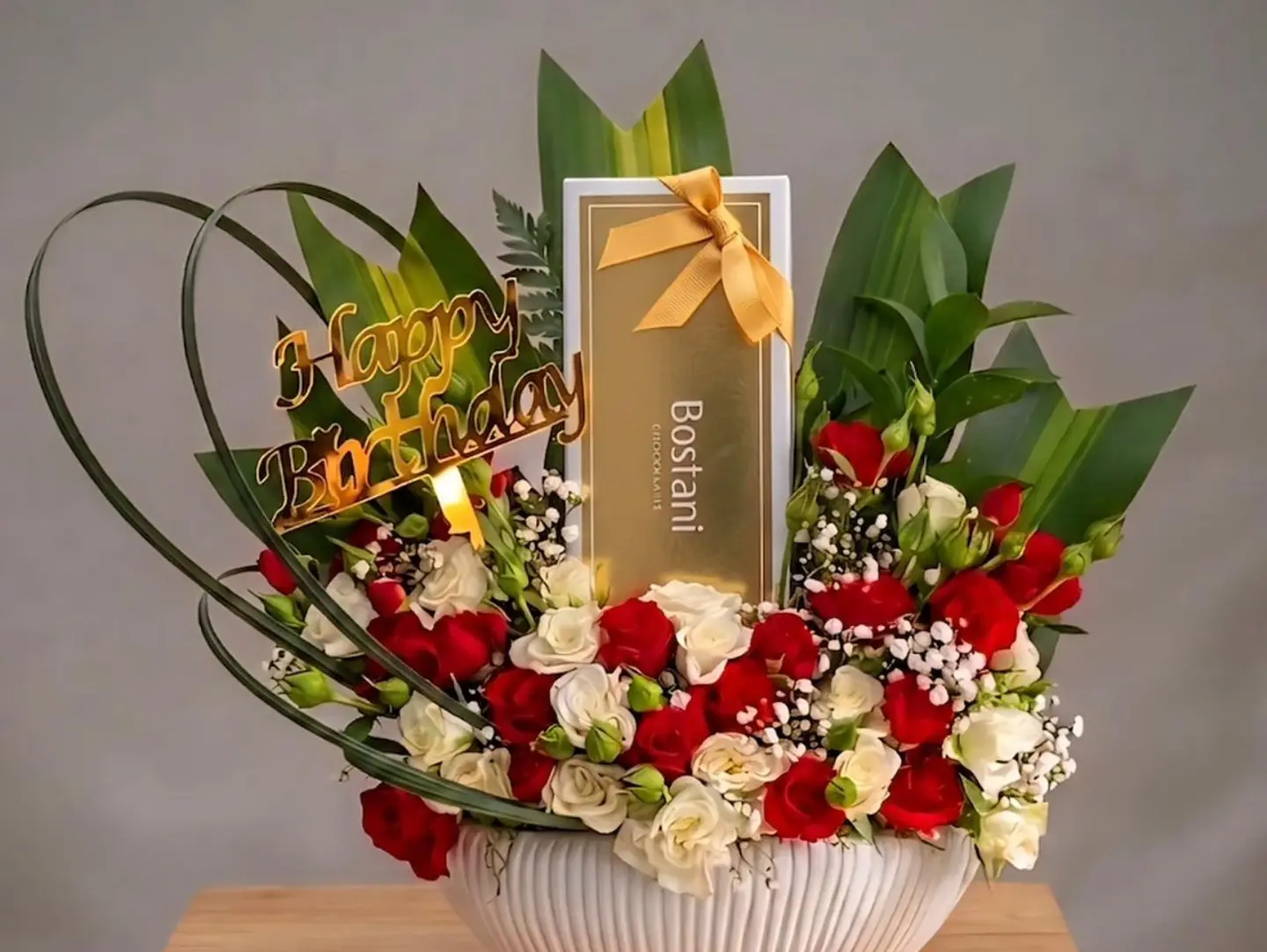 A Vase With Chocolates As A Gift