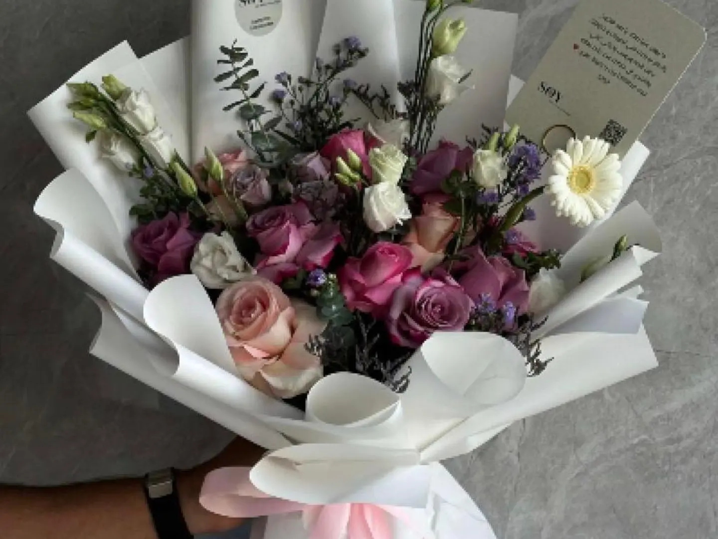 White Bouquet With Assorted Flowers
