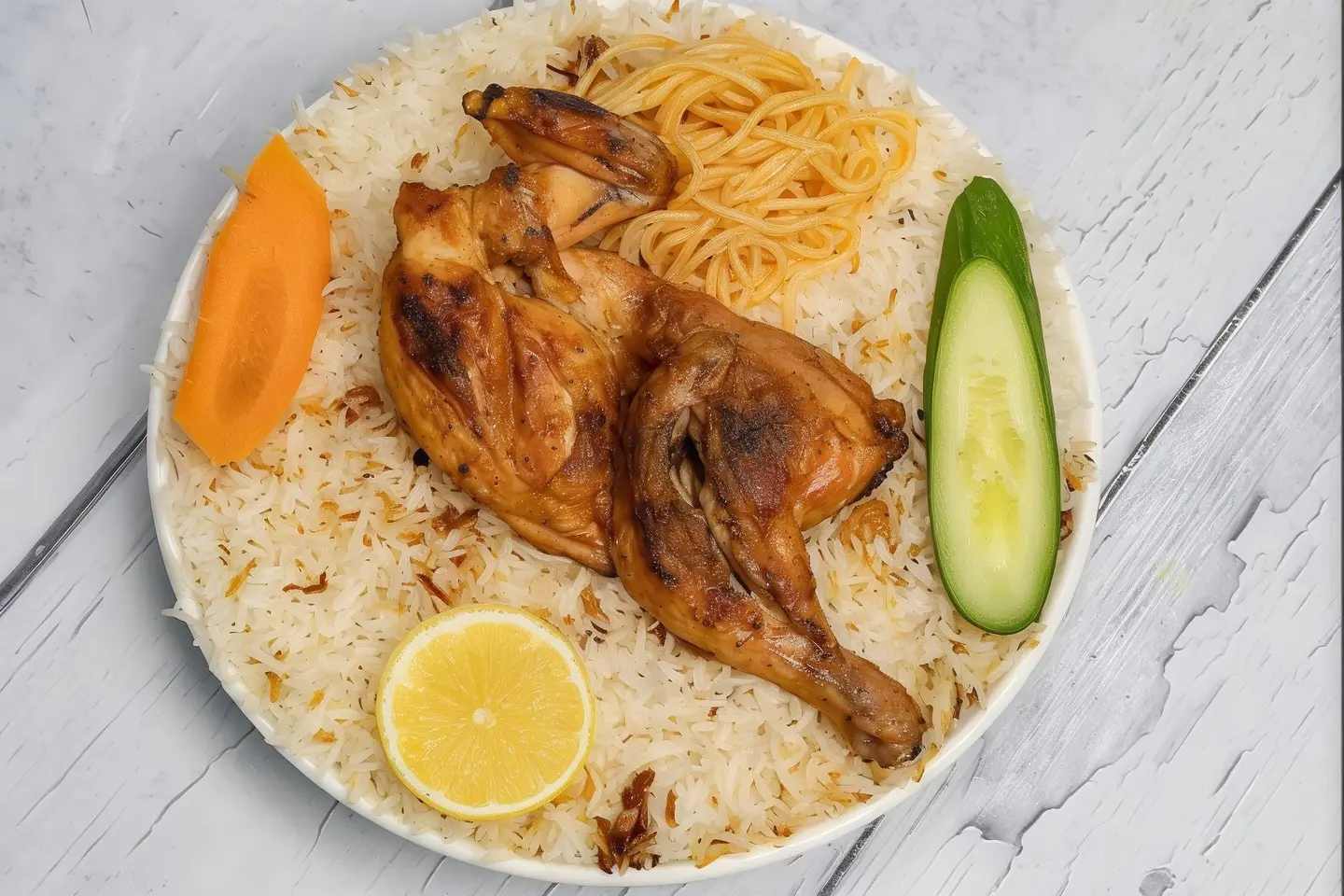 One Piece Of Chicken Madhbi With Peshawar Rice