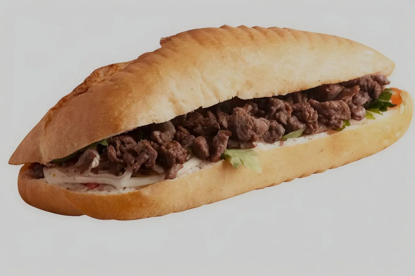 ساندوتش لحم مقلقل