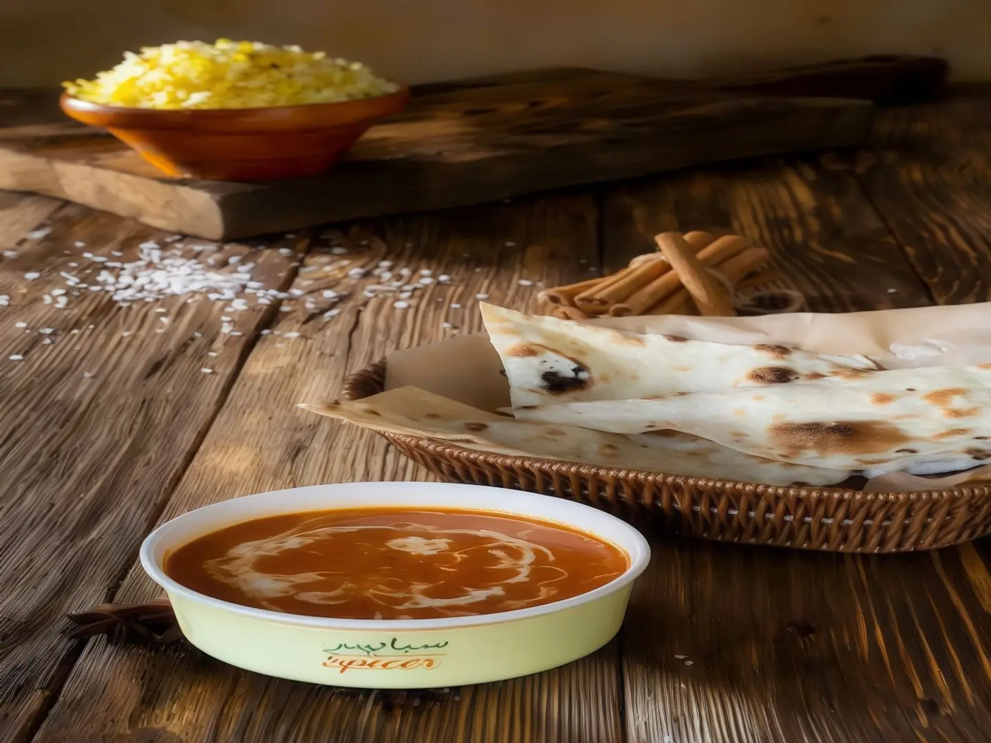 Butter Chicken With Naan Bread