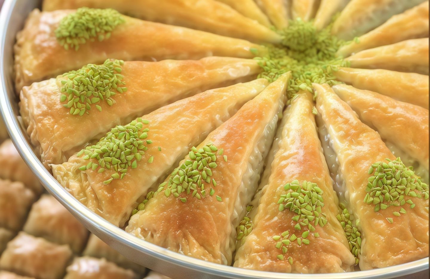 بقلاوة مشكل الفستق الحلبي
