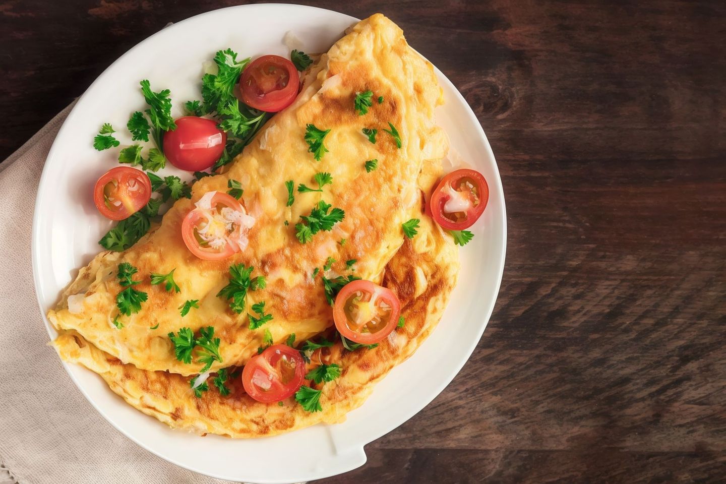 Omelette With Vegetables And Cheese