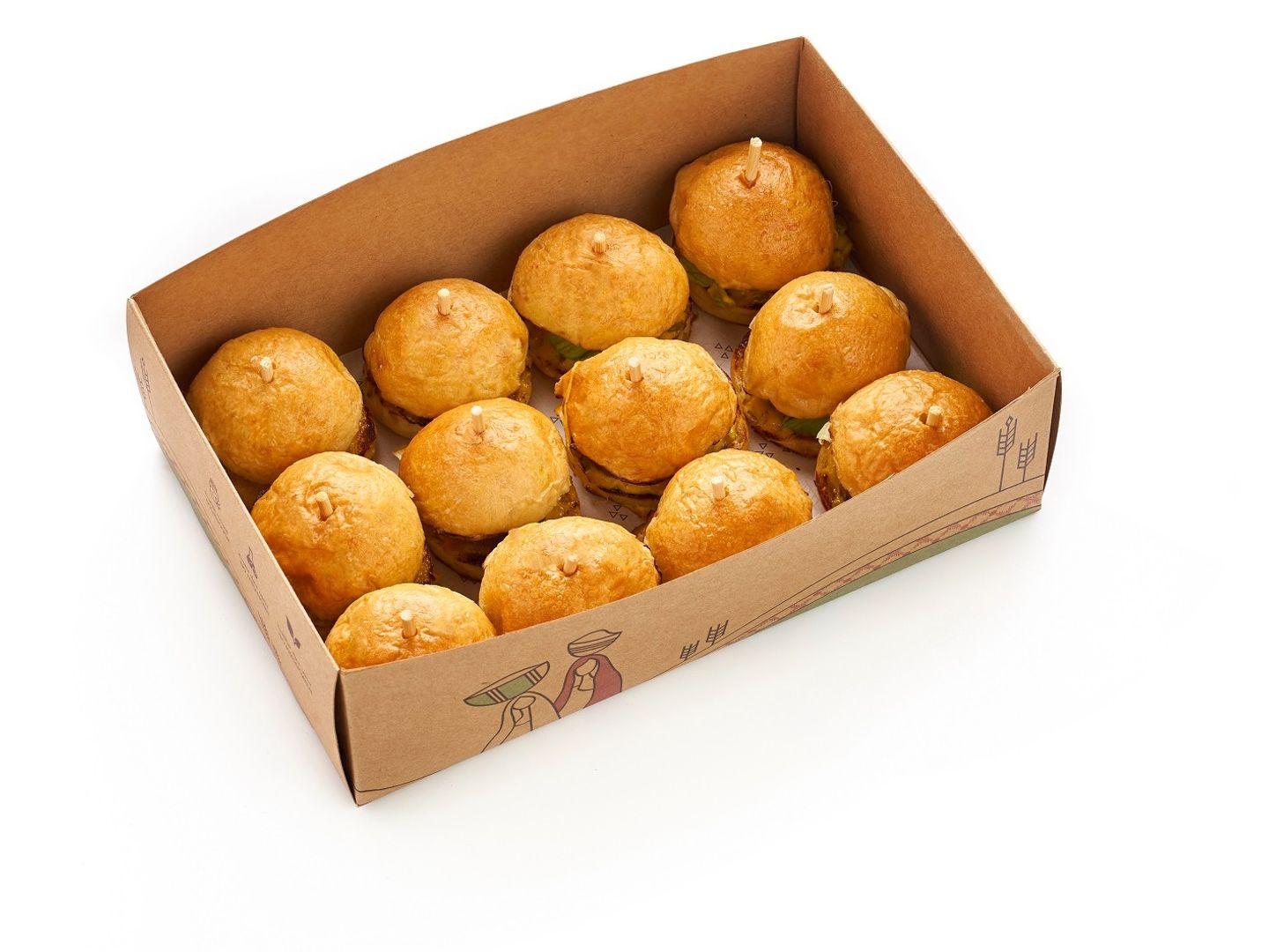 Mini Brioche Burger Box 12 Pcs