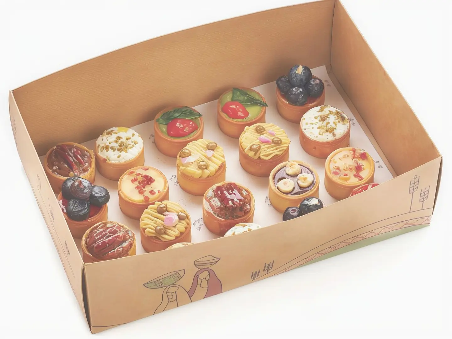 صندوق ميني تارت 20 قطعة