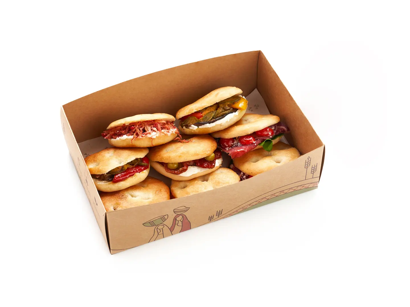 صندوق ساندويتش فوكاشيا صغير 8 قطع