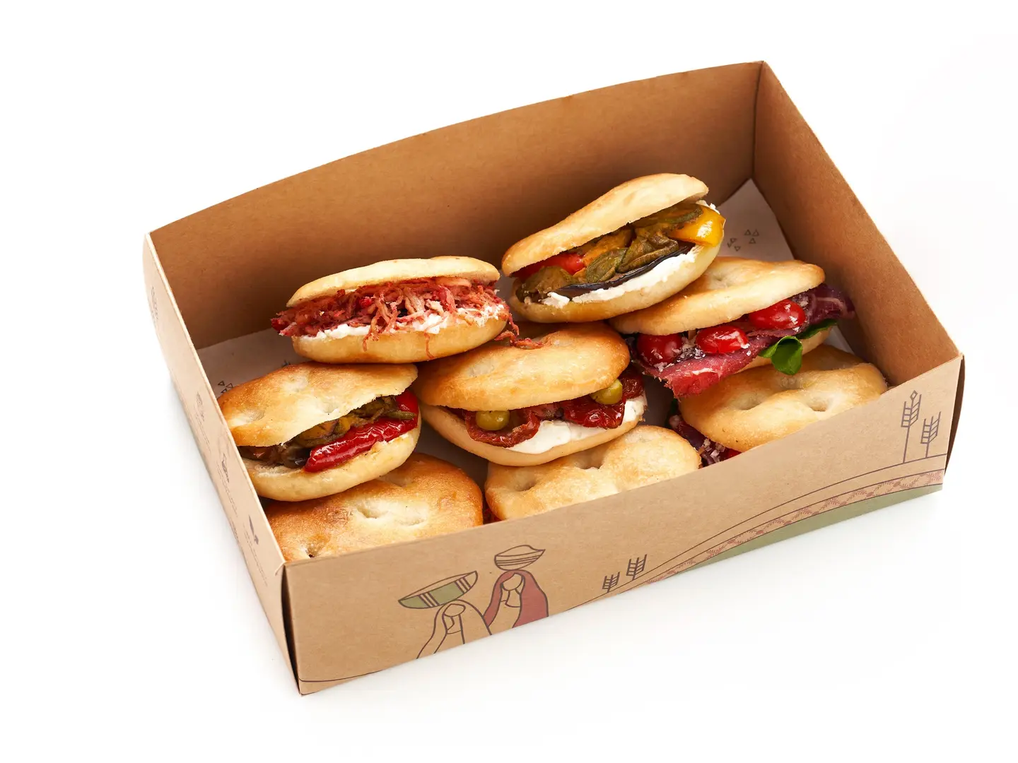 صندوق ساندويتش فوكاشيا صغير 18 قطعة