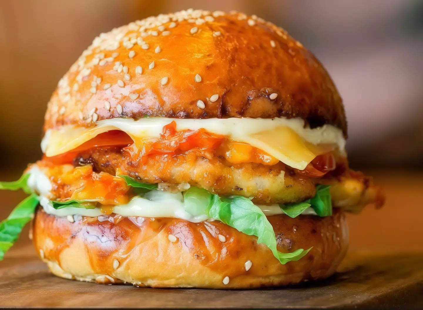 Chicken Burger Without Cheese