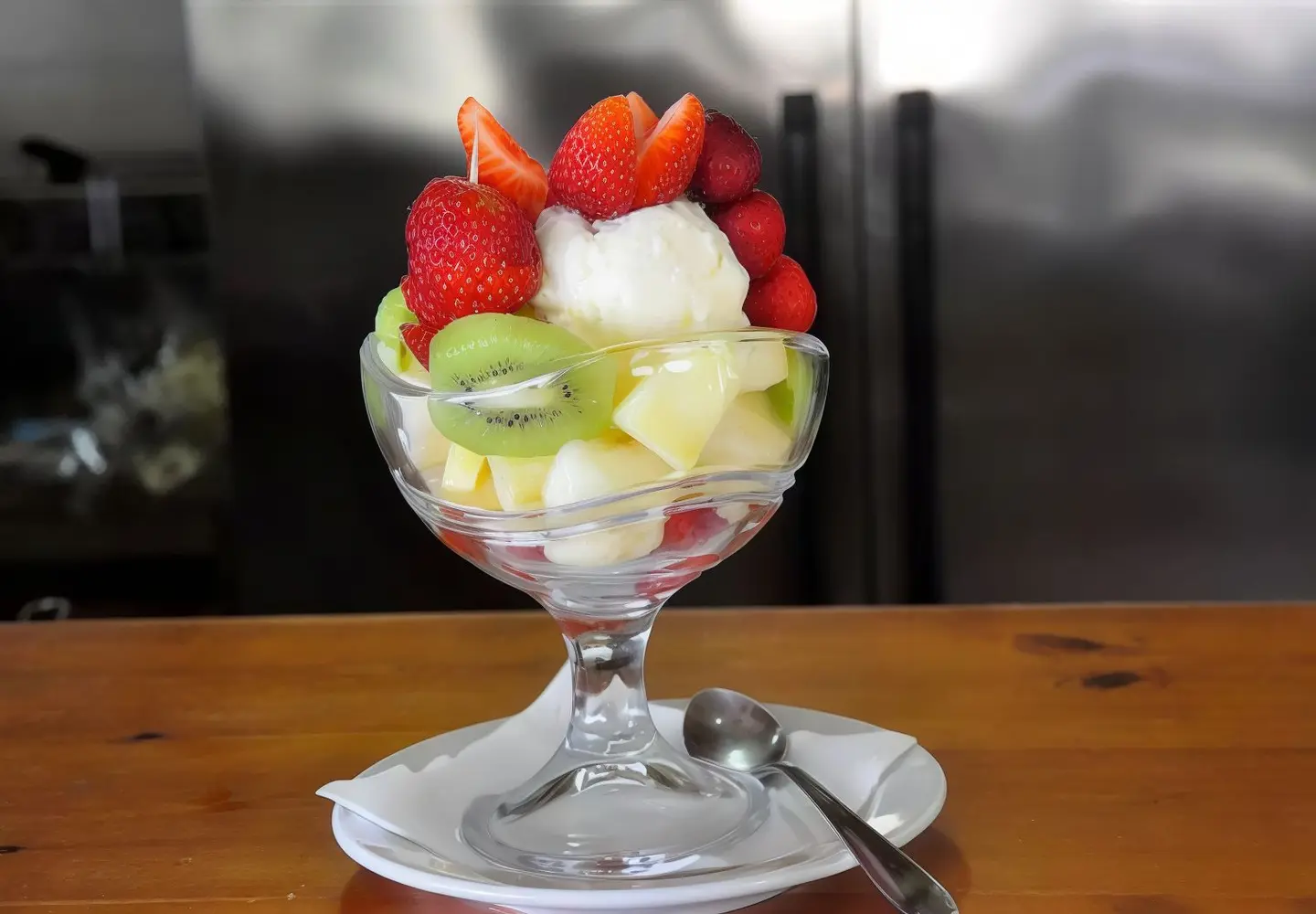 Fruit Salad Ice Cream - Large Plate