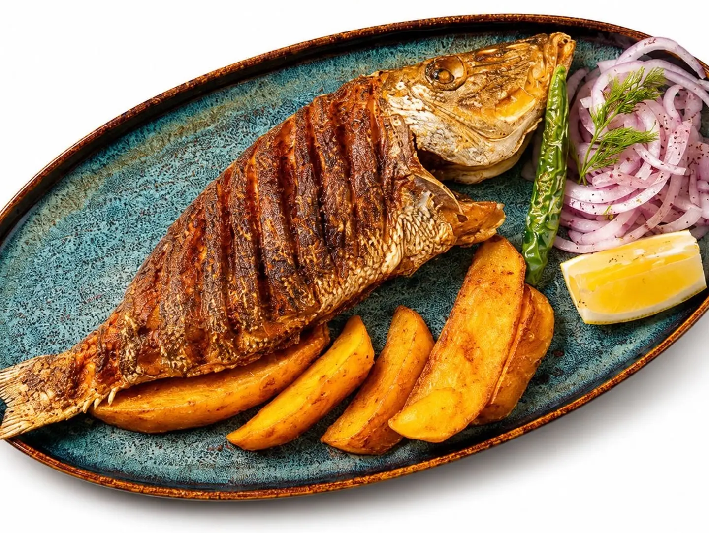 Shaari Fried Fish With Potatoes