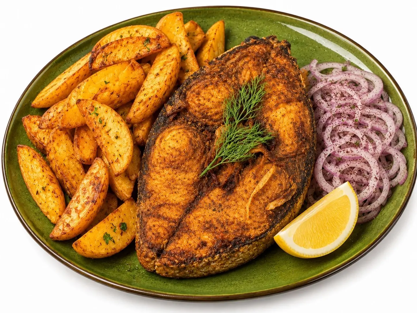 Fried Mackerels With Potatoes