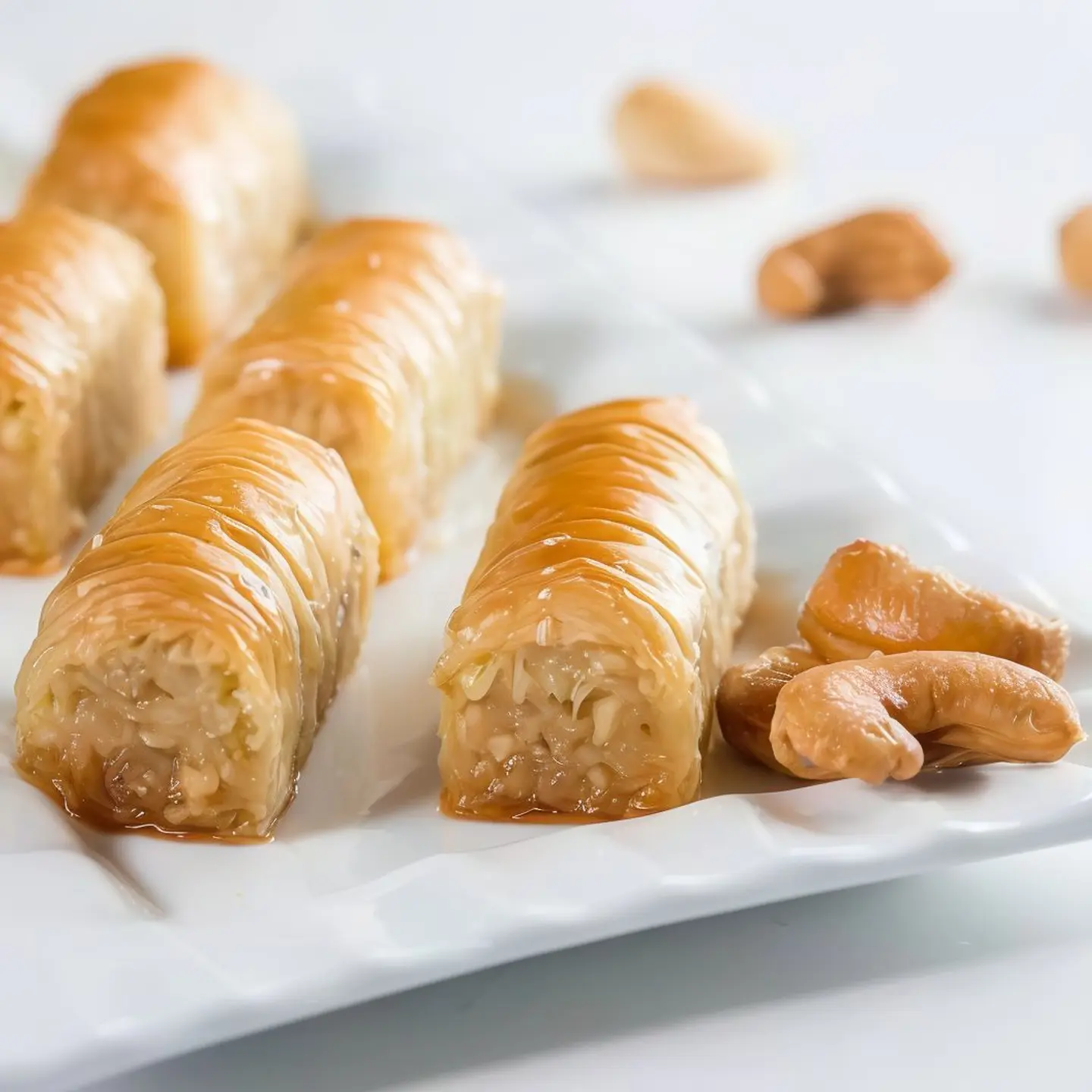 اصابع بقلاوة بالكاجو