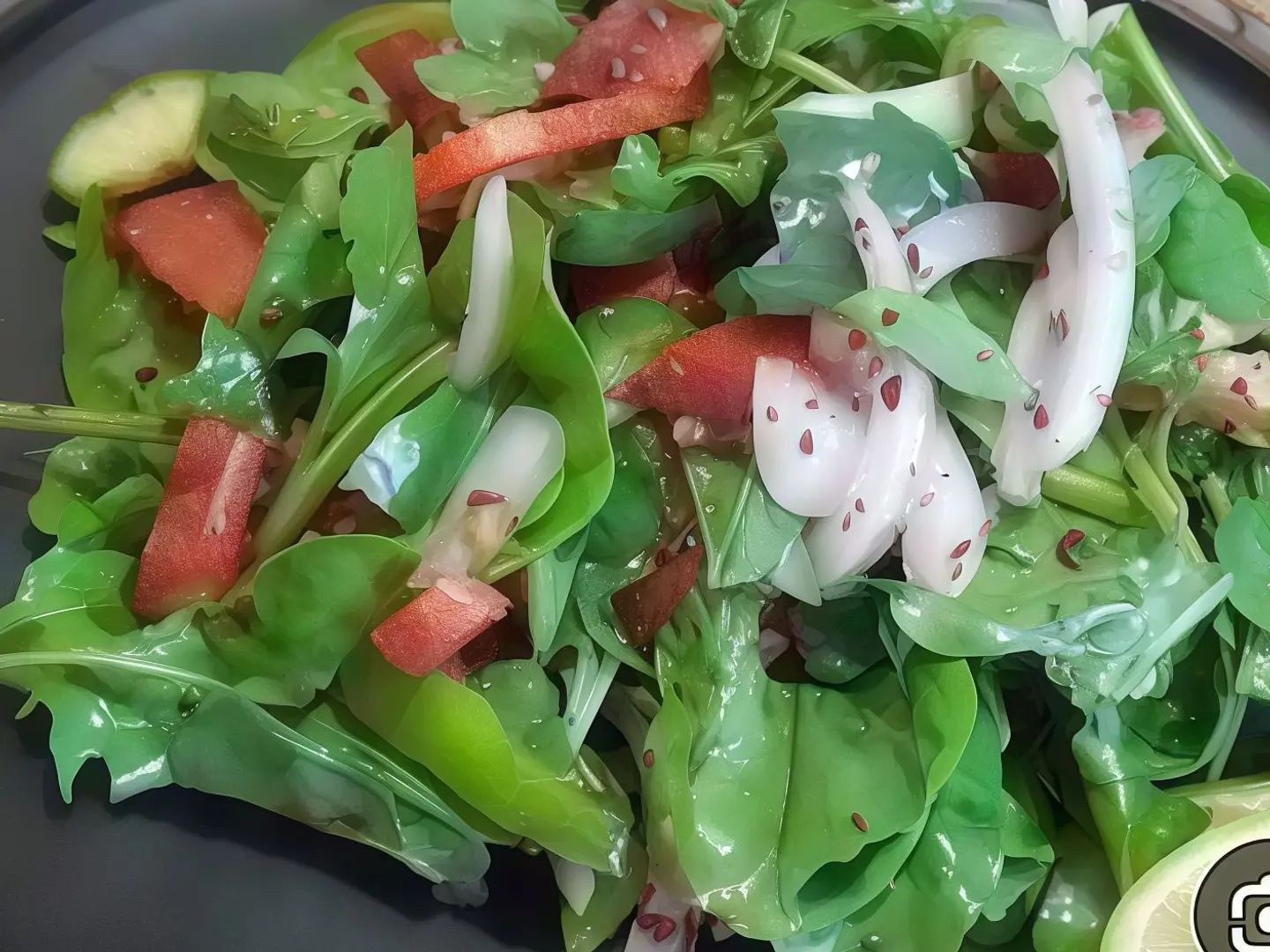 جراجير وبصل اخضر