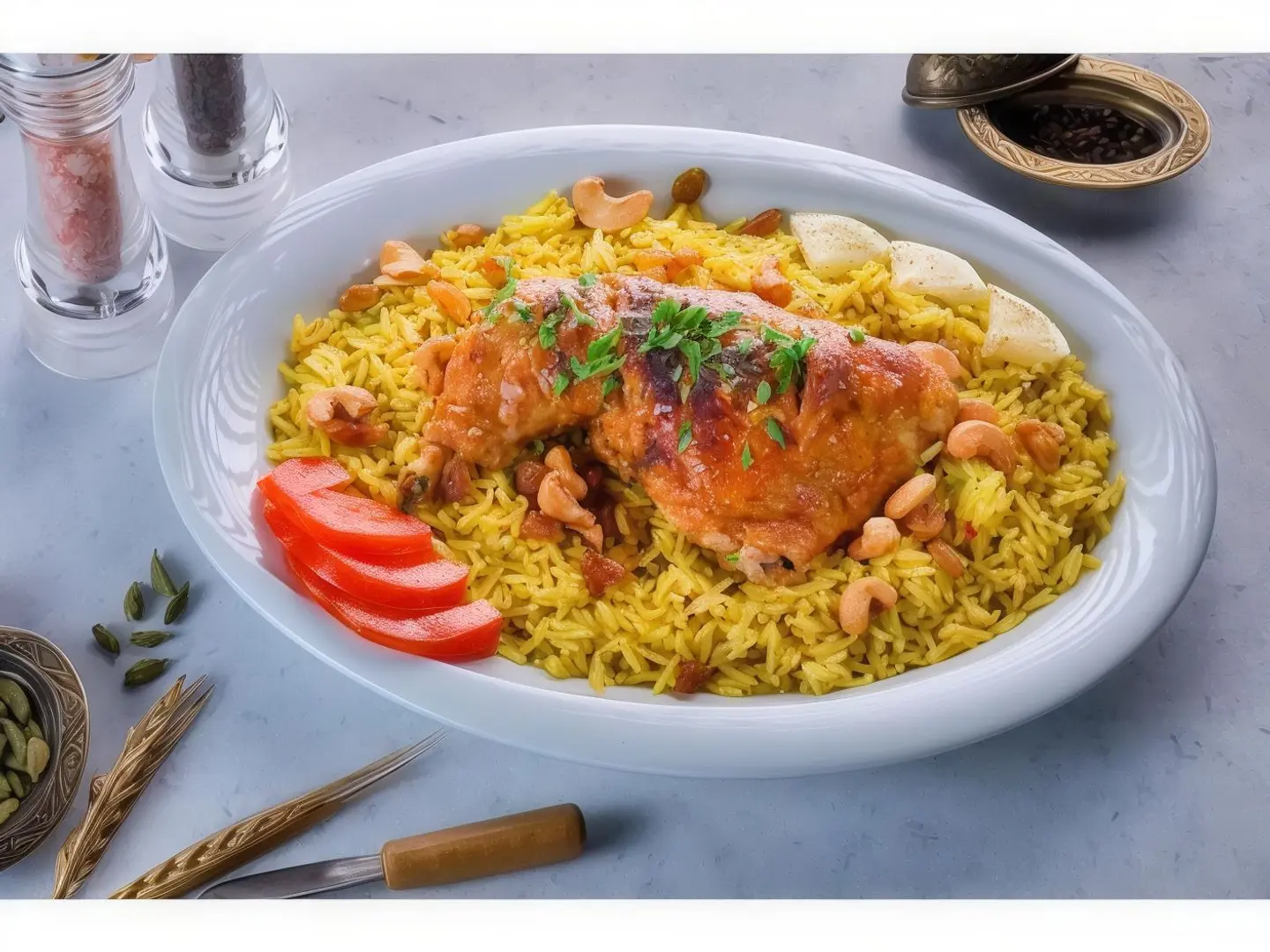 Quarter Portion Of Awsal With Rice