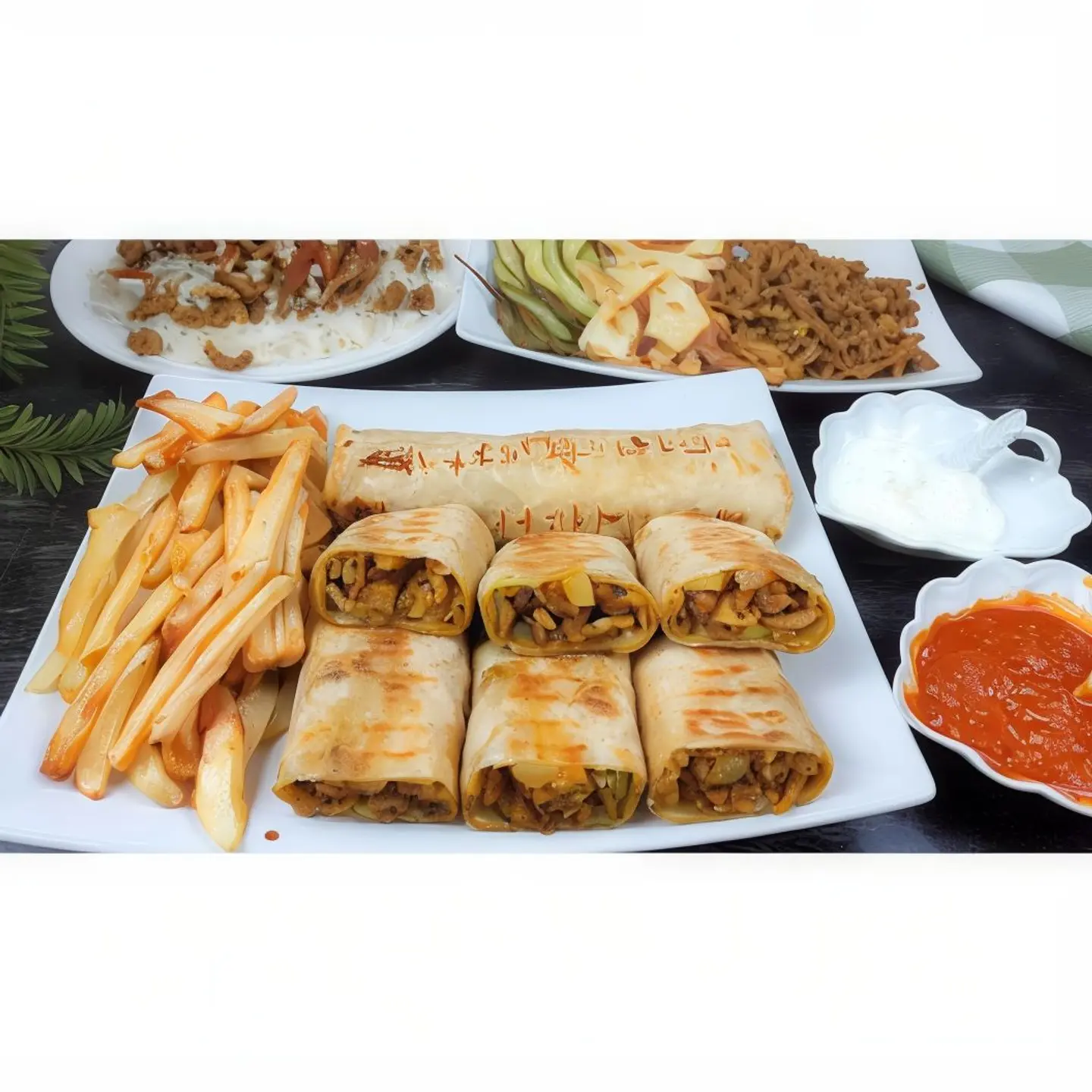 شاورما عربي بالجبن دبل