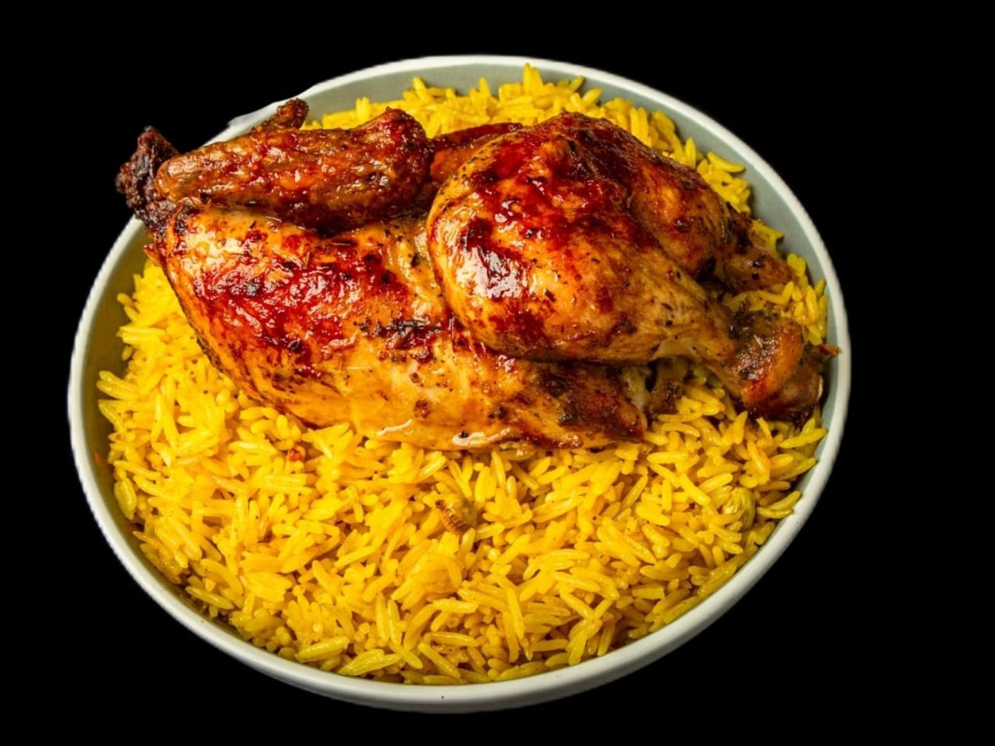 نصف شواية مع رز