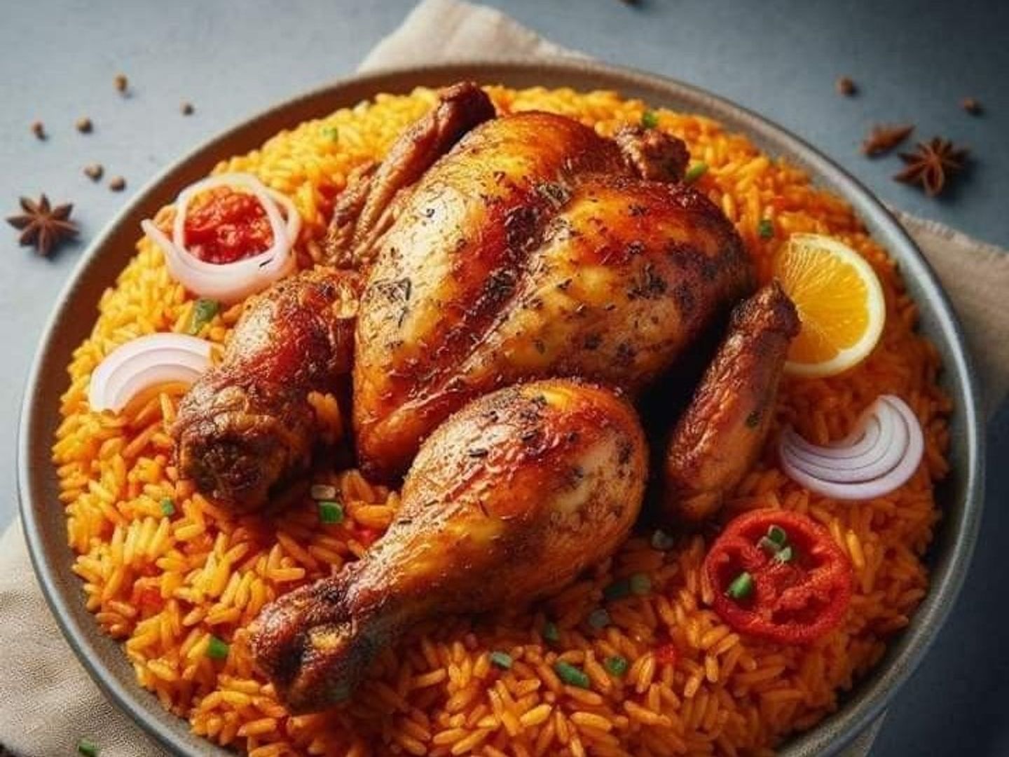 حبة شواية مع ارز