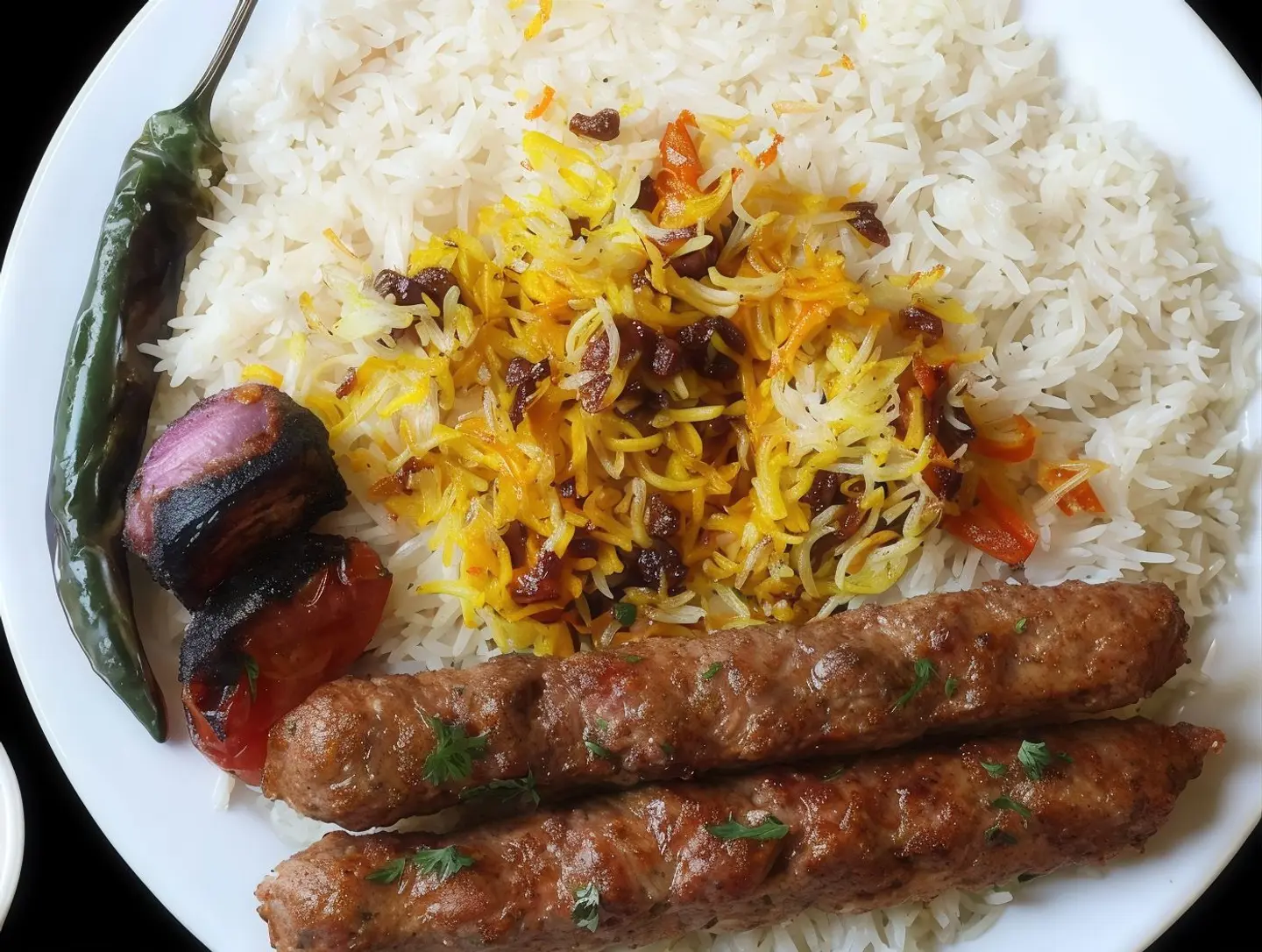 Meat Kabab With Rice