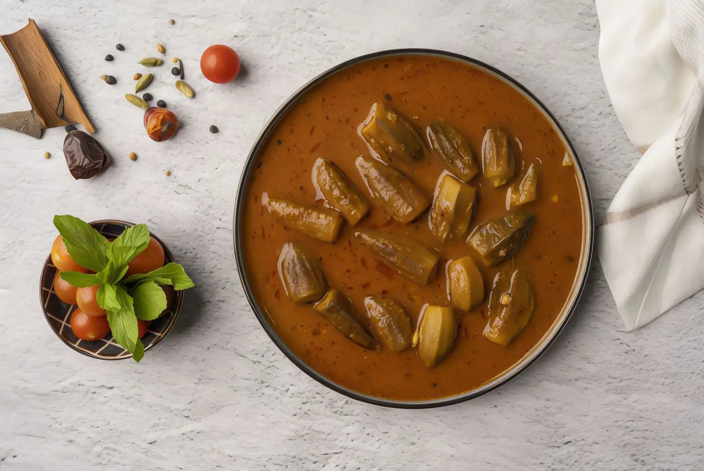 طاجن بامية سادة