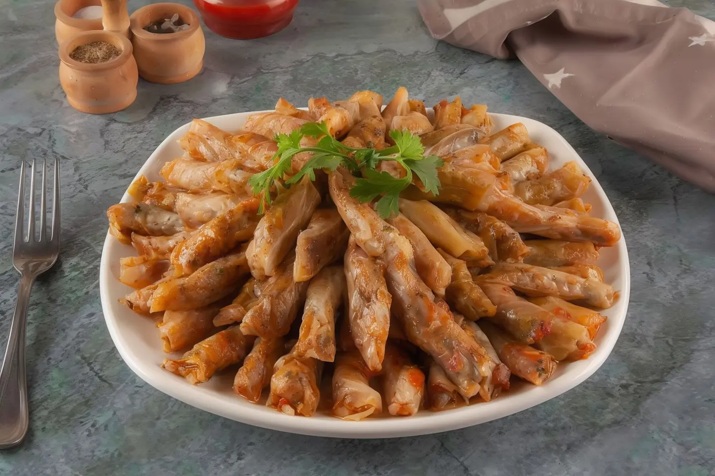 لحمة مسلوق مع محشي
