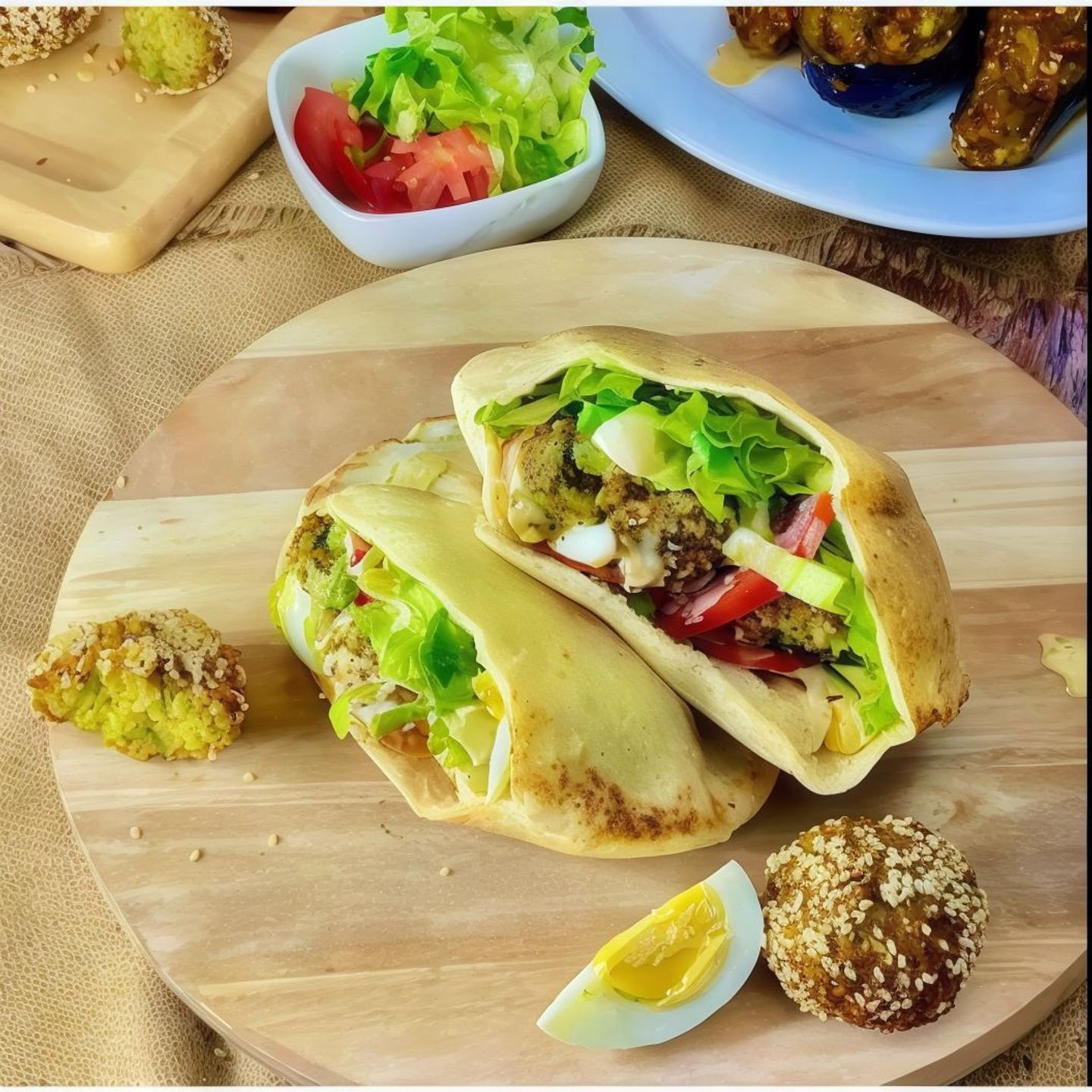 ساندوتش طعمية بالبيض