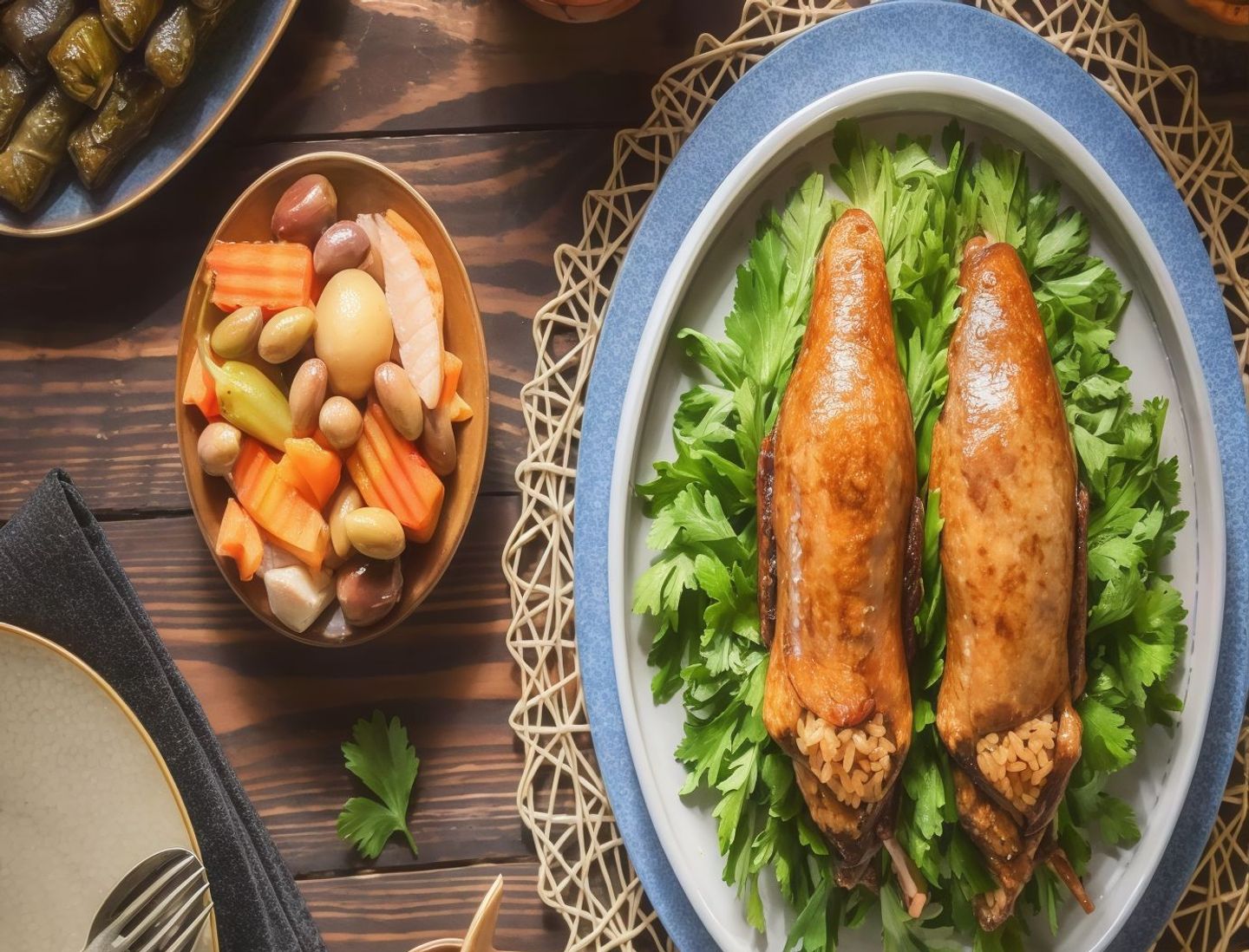 Pigeon Stuffed With Rice