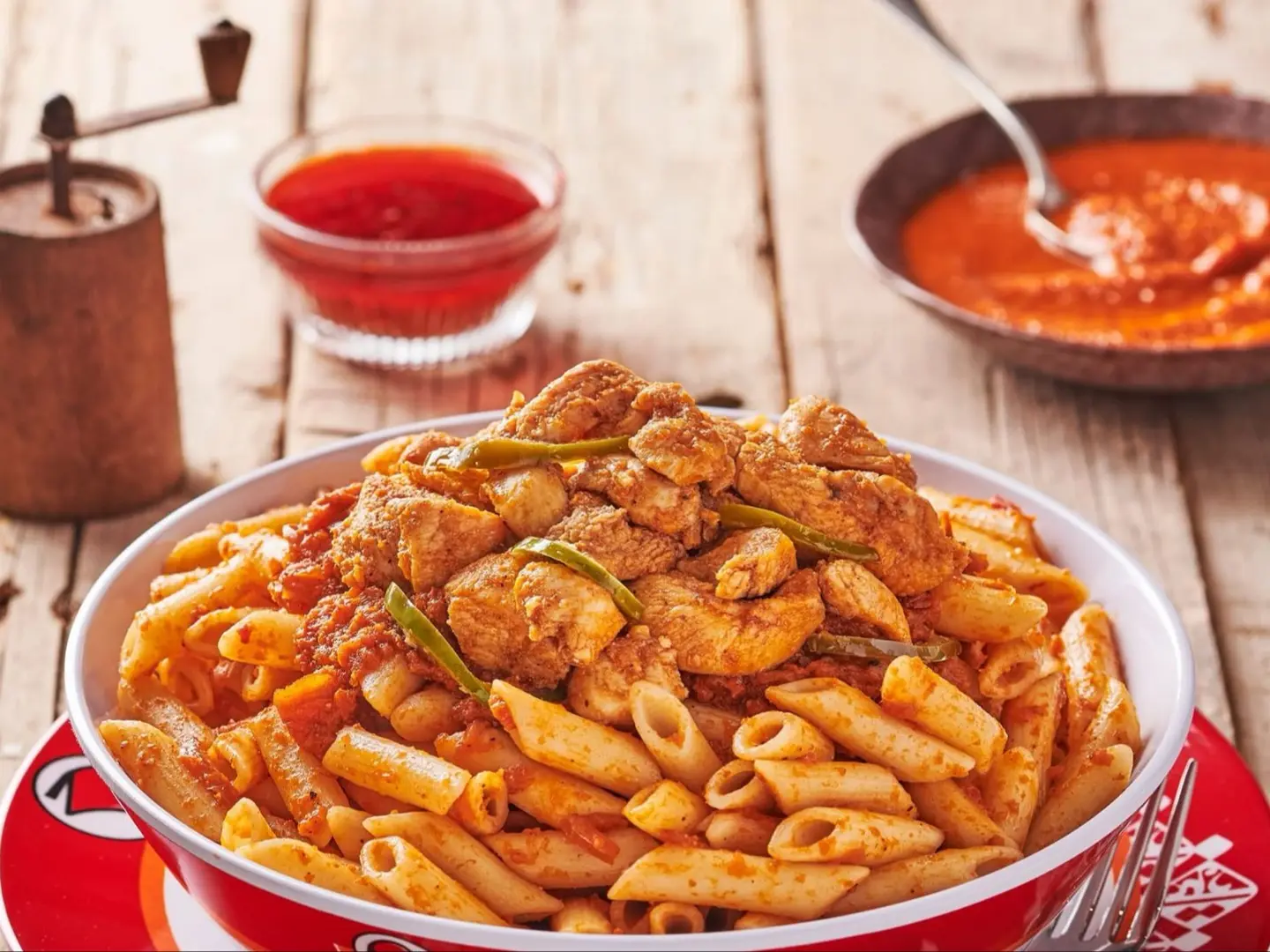 طاجن مكرونه بالدجاج مكسيكي