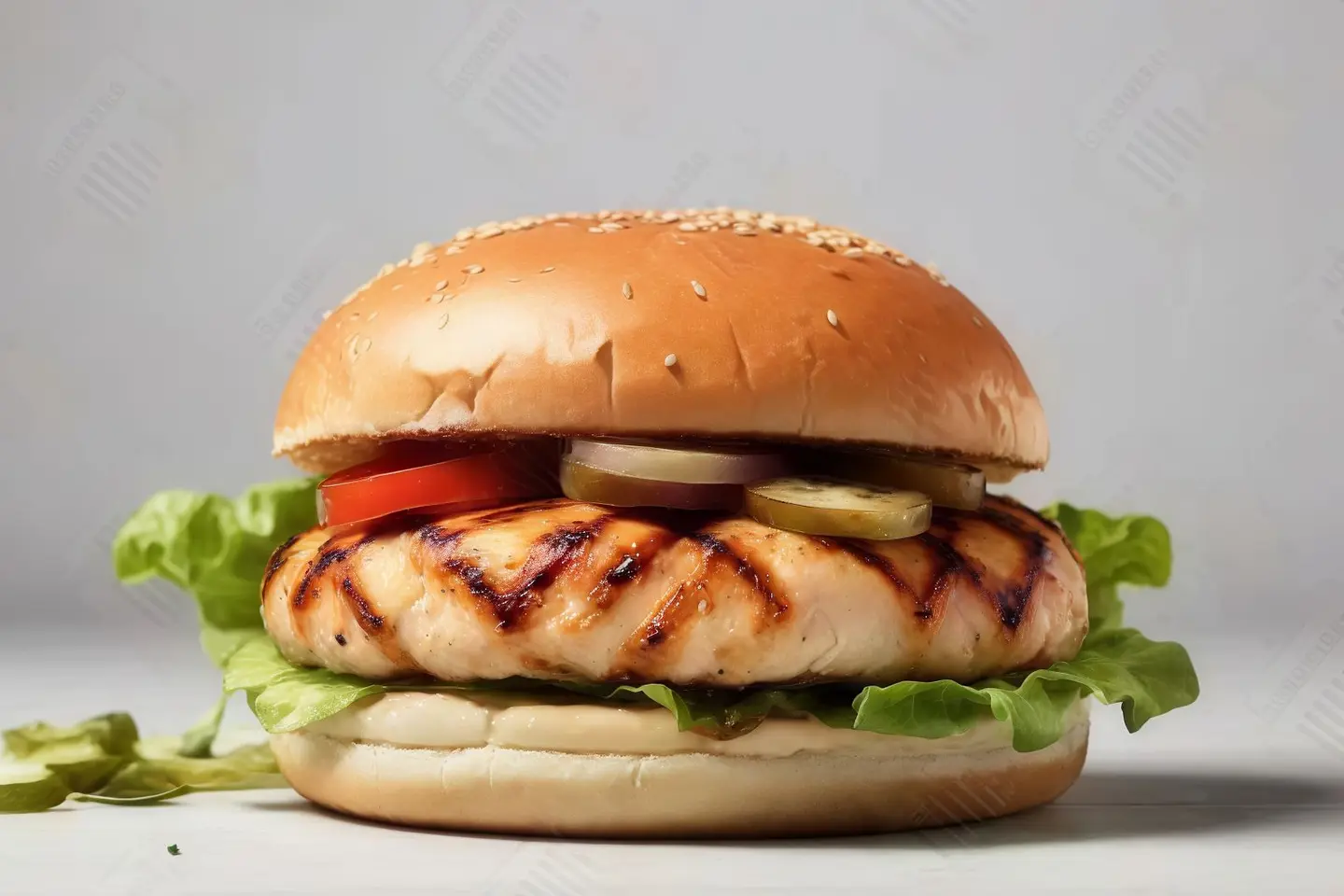 برجر دجاج مشوي جريل