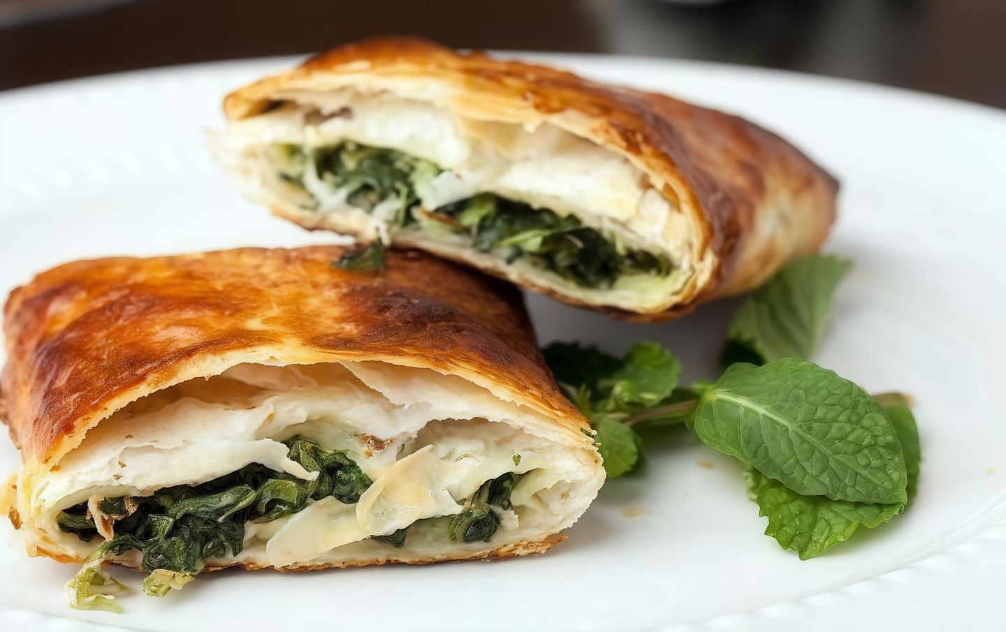 فطيرة سبانخ باللبنة