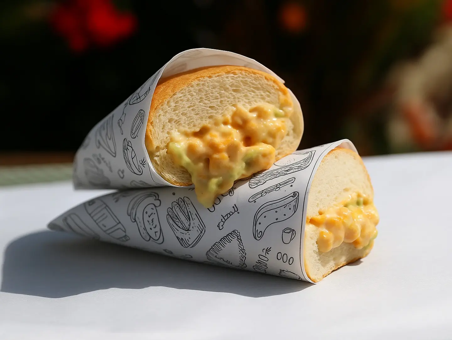 ساندويتش بيض مسلوق