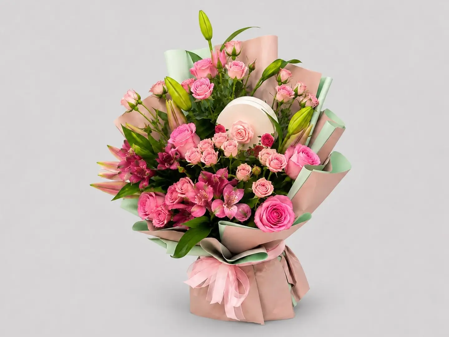 Spring Bouquet With Bostani Chocolate