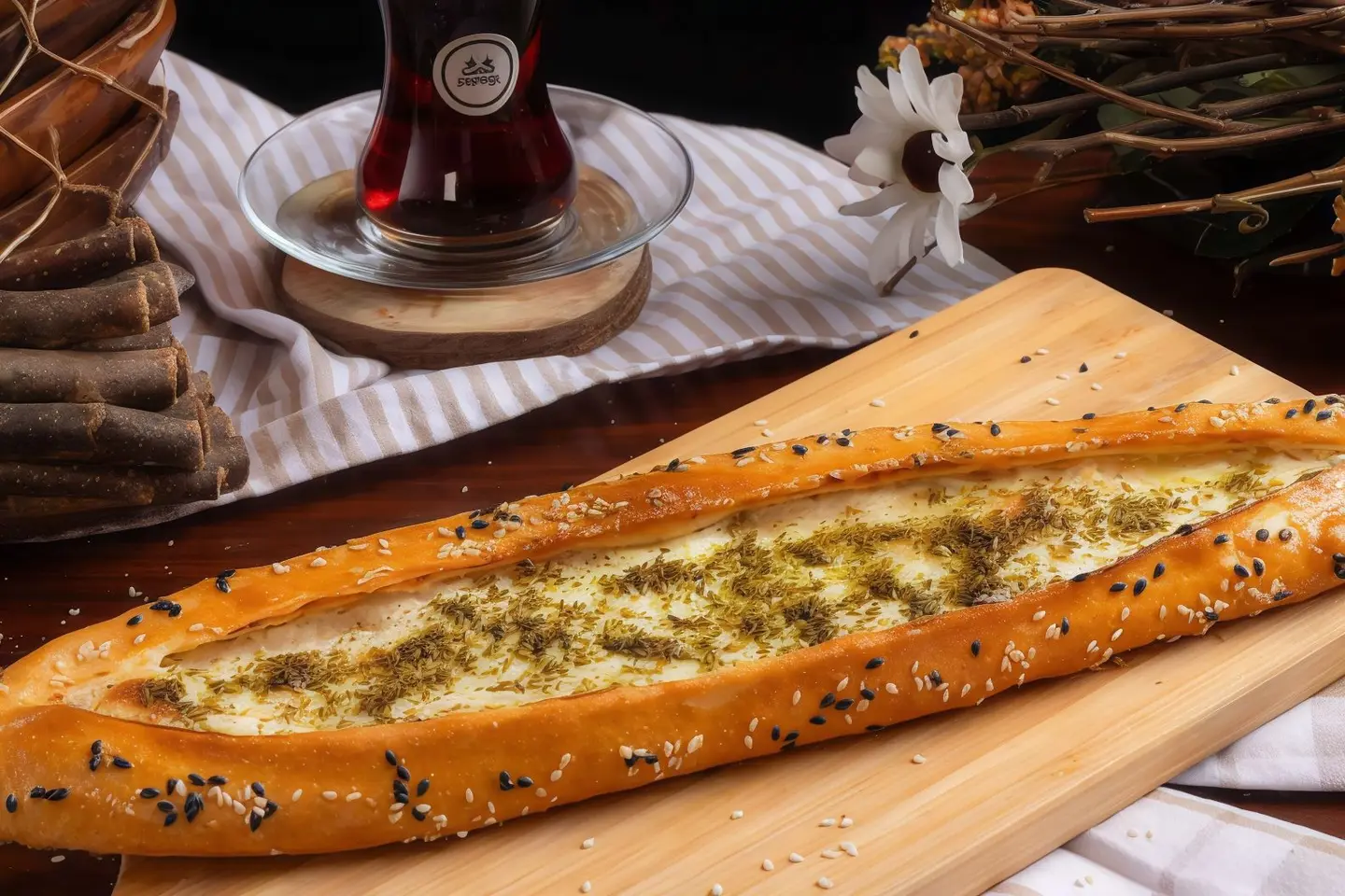 فطيرة زعتر بالجبنة