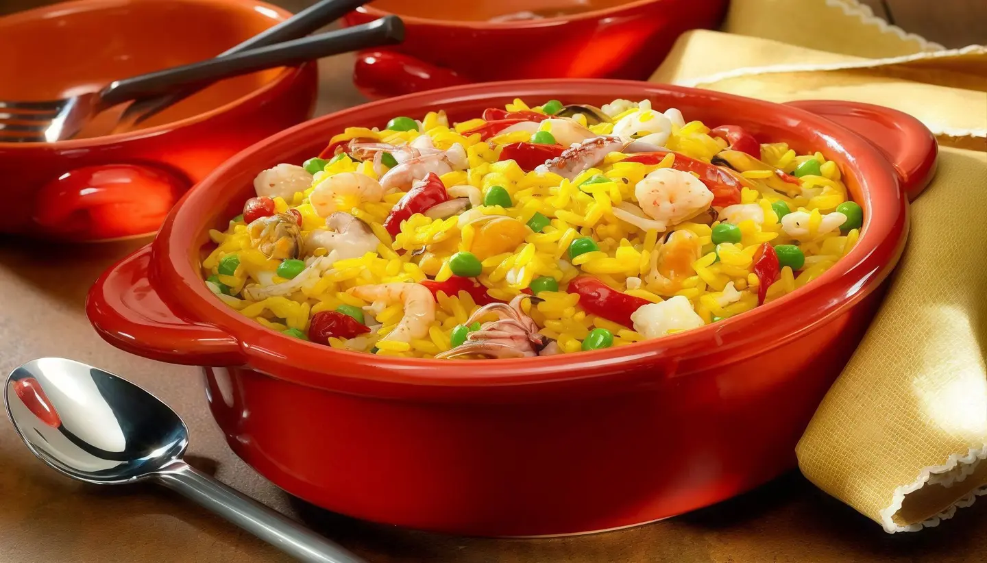 صحن أرز سي فود مكس