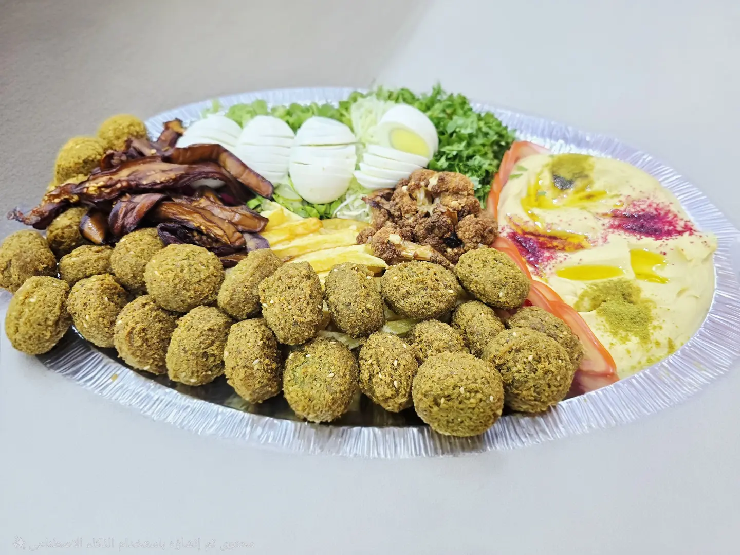 صحن فلافل مشكل صغير