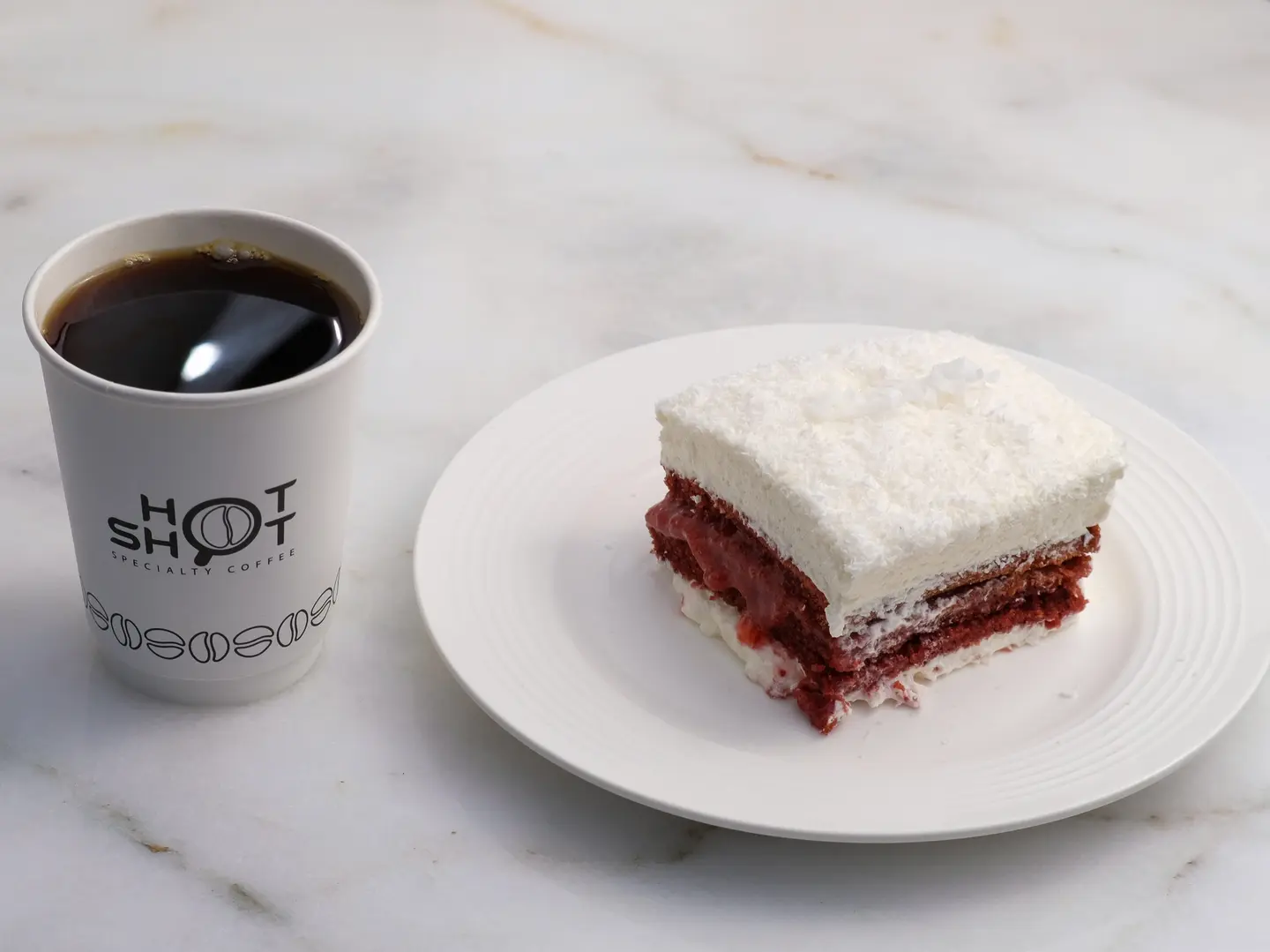 Coffee Of The Day With Coconut Cake