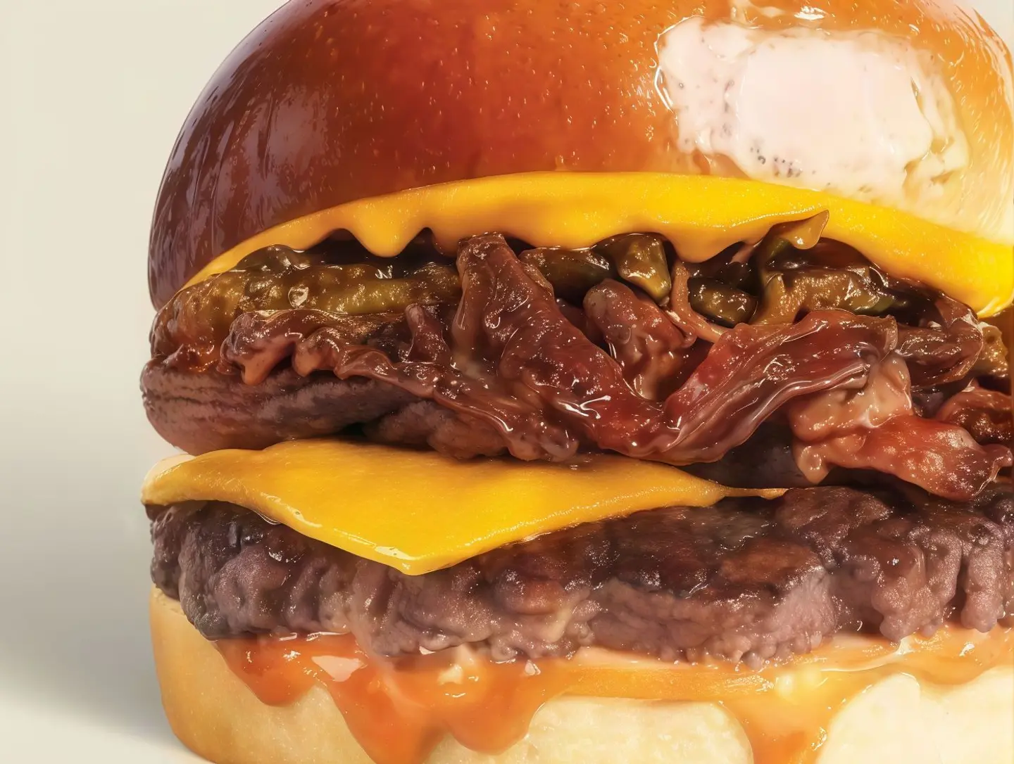 وجبة دبل تشيز برجر مع بطاطس وبيبسى