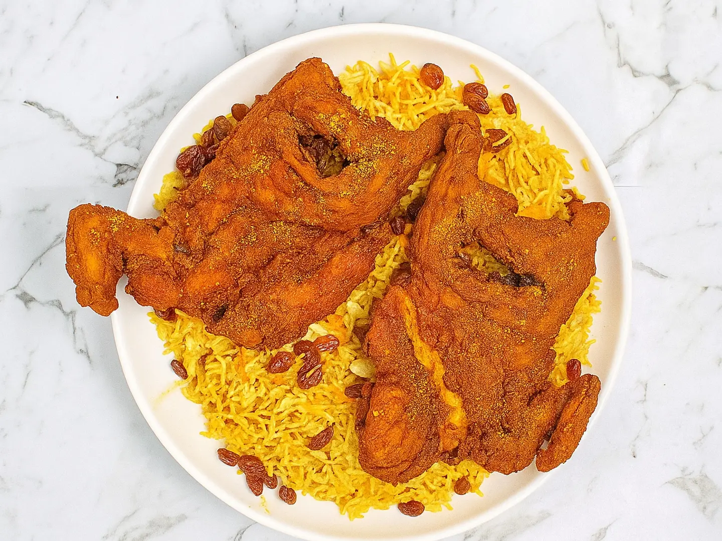 نصف دجاج مقلي