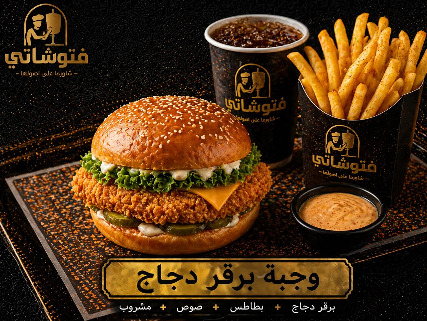 وجبه برجر دجاج
