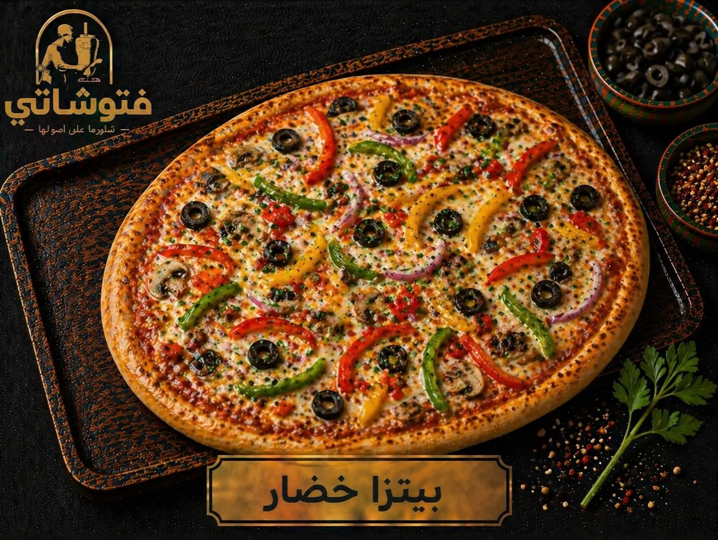 بيتزا خضار - صغير