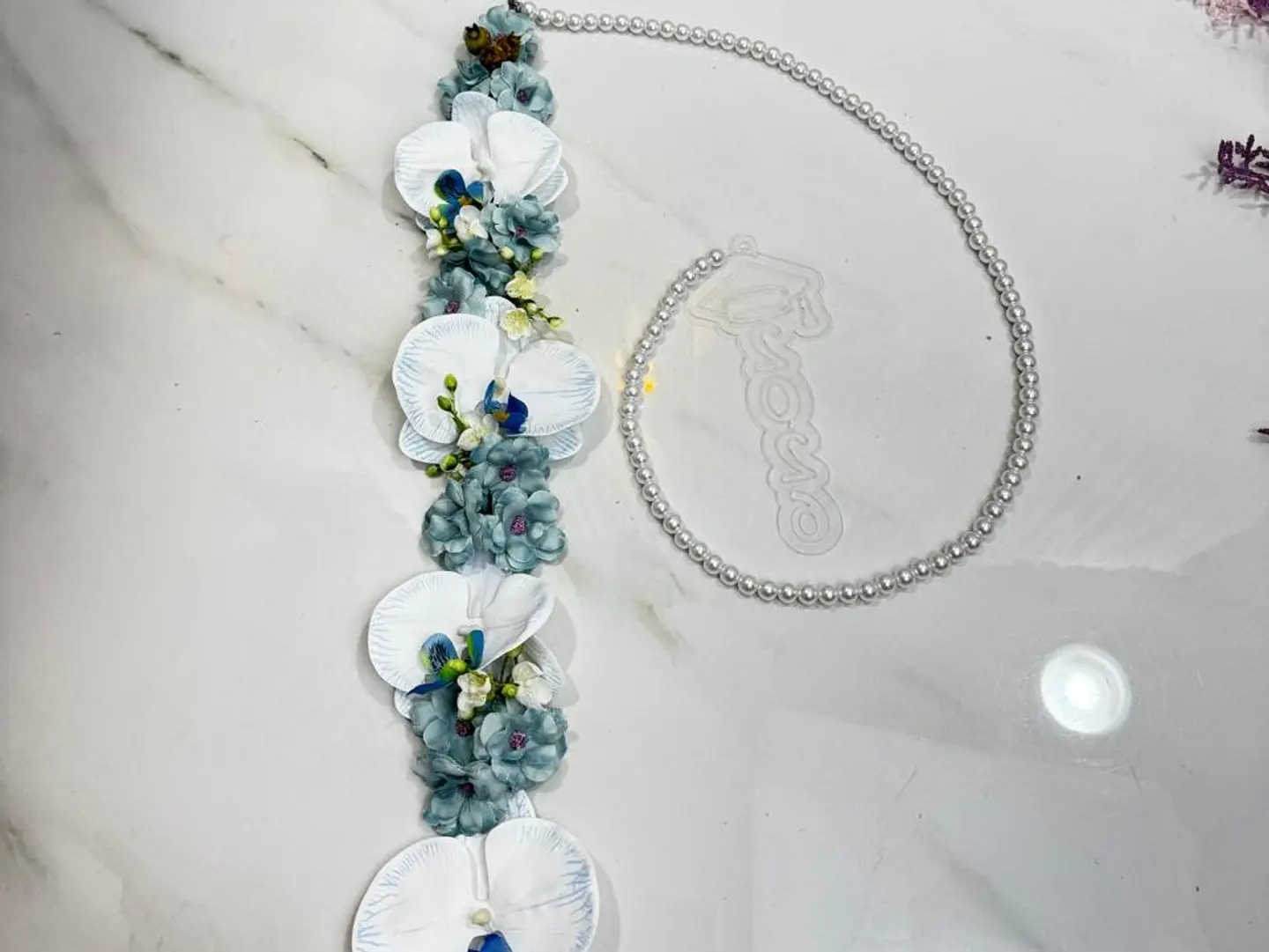 White Graduation Necklace