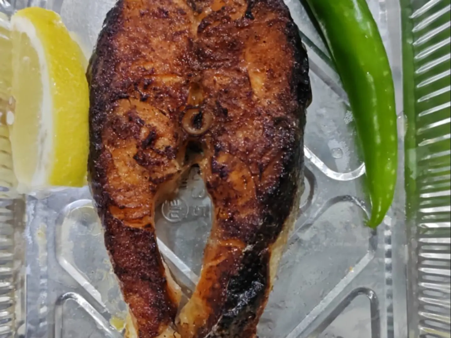 قطعة سمك سلمون سادة