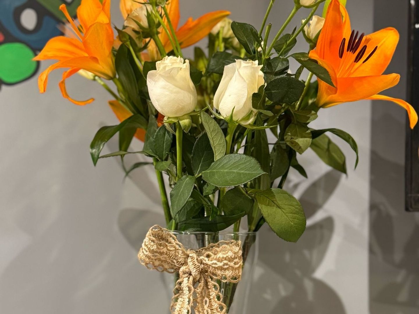 Orange Lily Vase