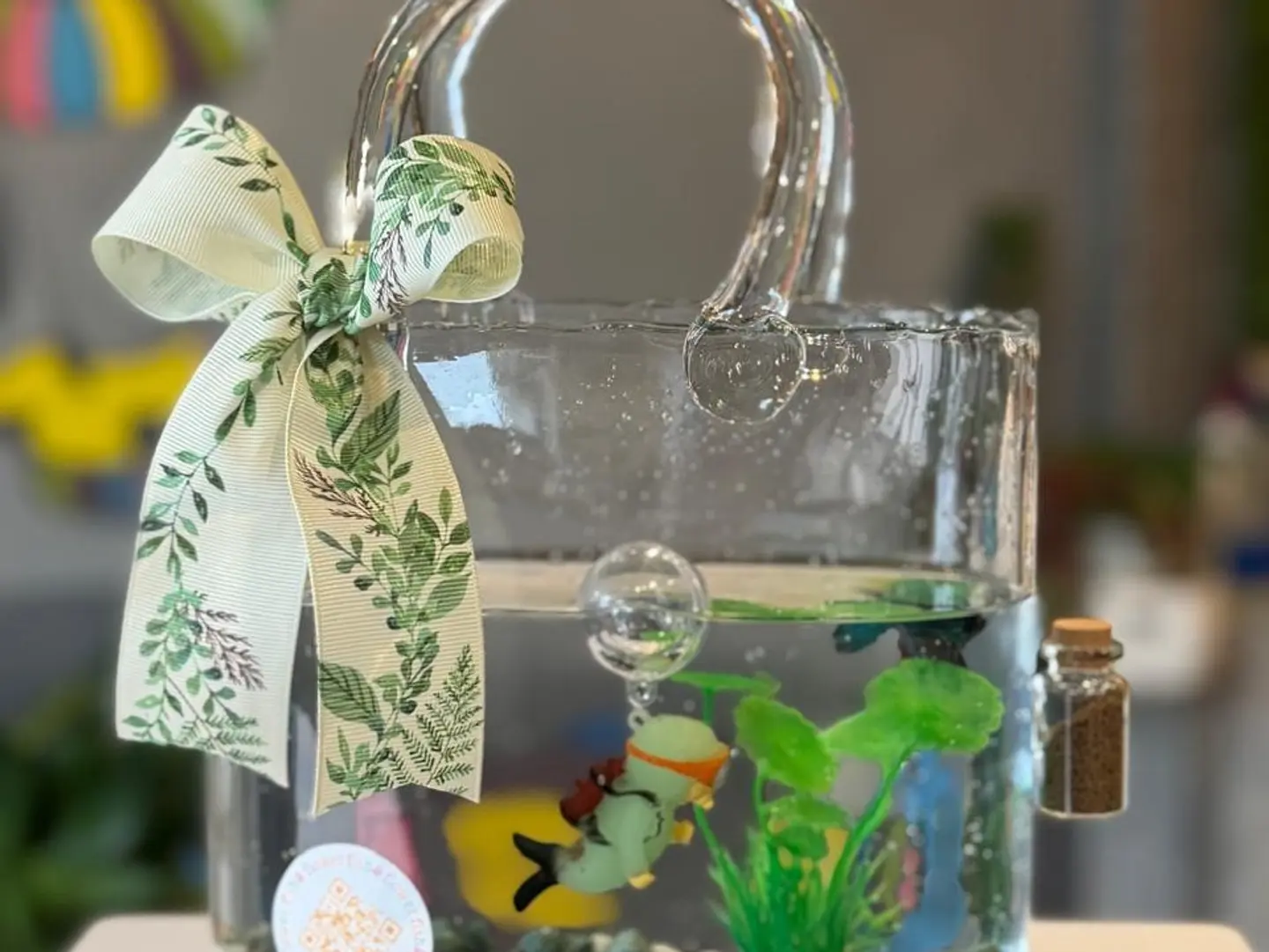 Betta Fish & Elegant Ribbon Bag