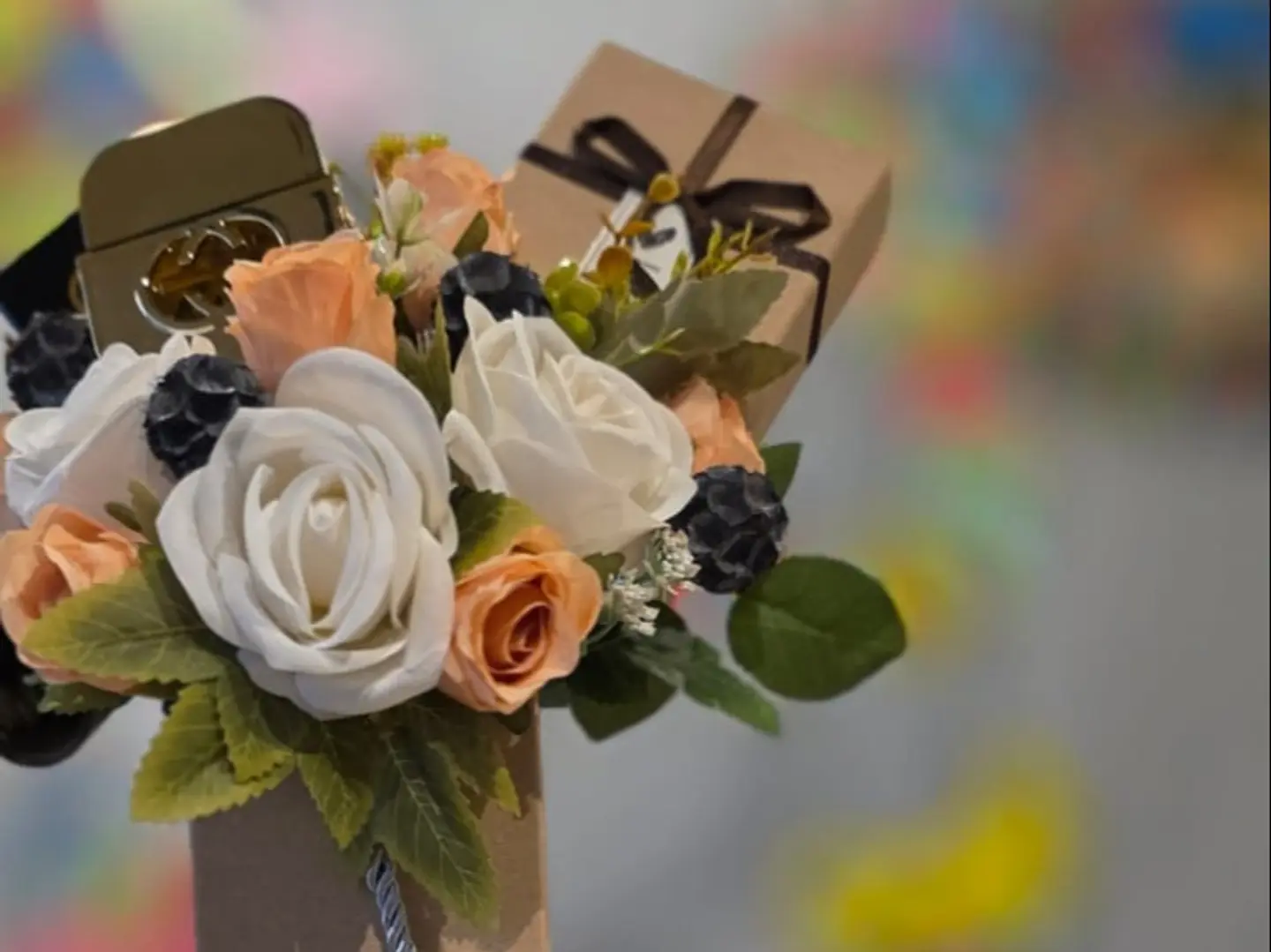 Mini Gucci Perfume With Flowers And A Fighter Fish