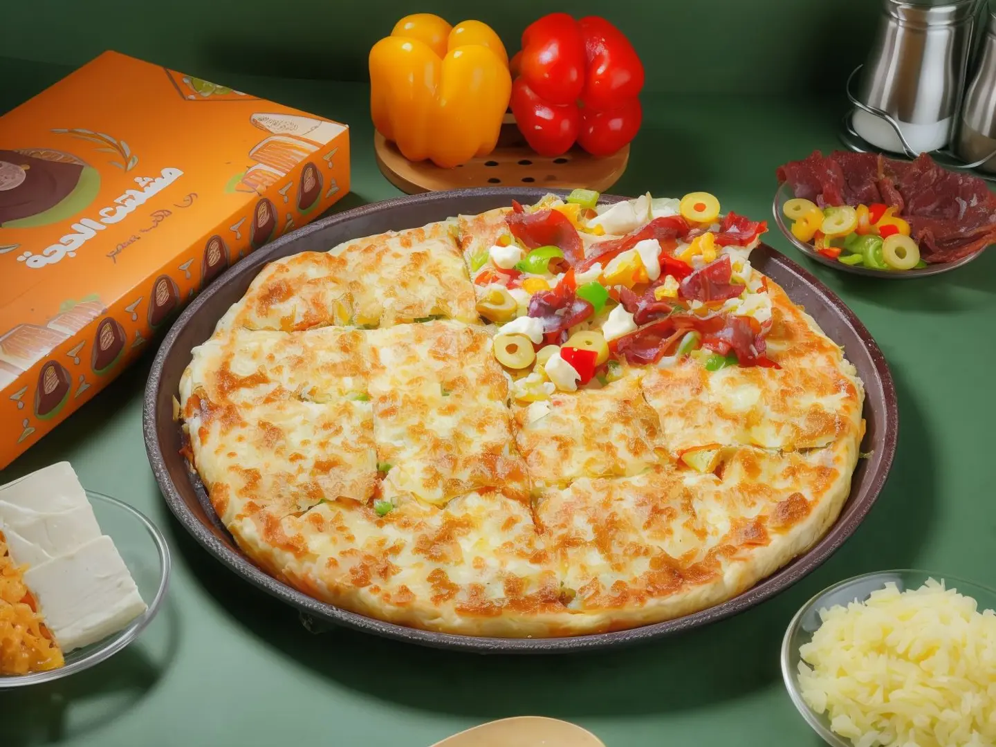 Pastrami N Kiri Cheese Feter (Pie) - Medium Size