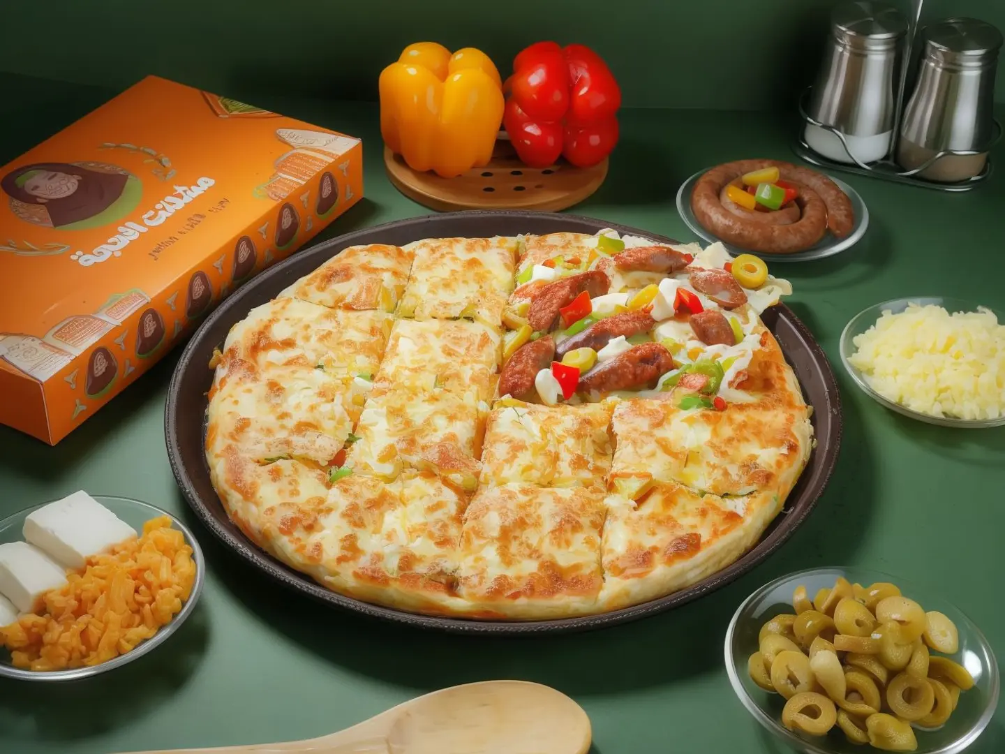 Sausage N Kiri Cheese Feter (Pie) - Medium Size
