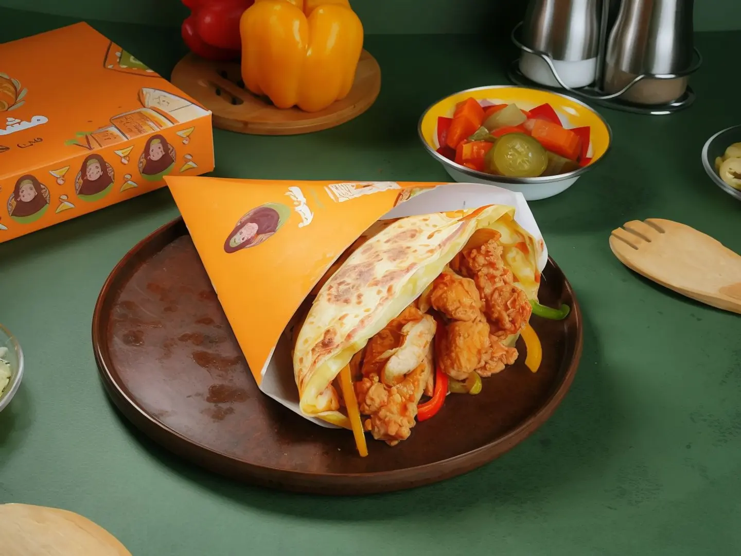 Mixed Chicken Crepe
